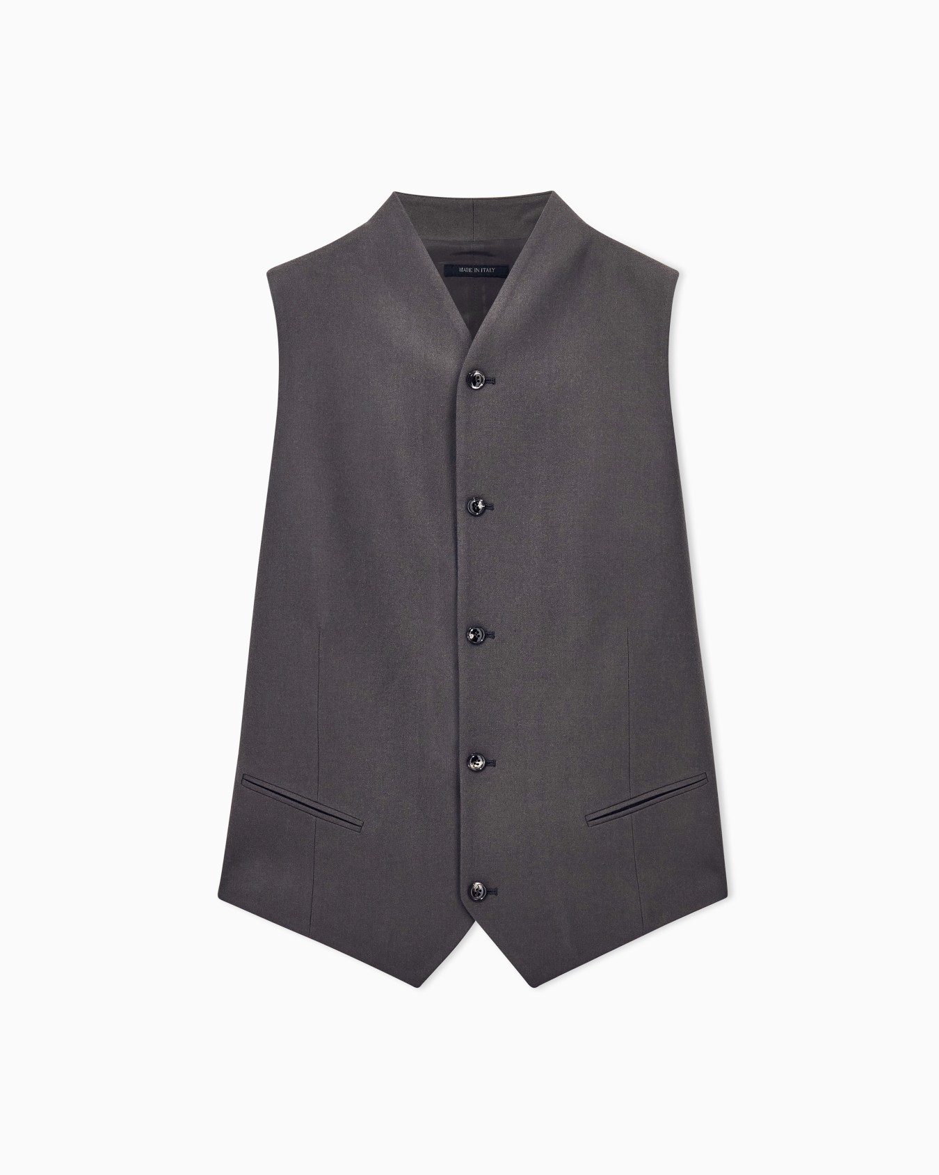 Waistcoat regular fit in fluid virgin wool Slide 0