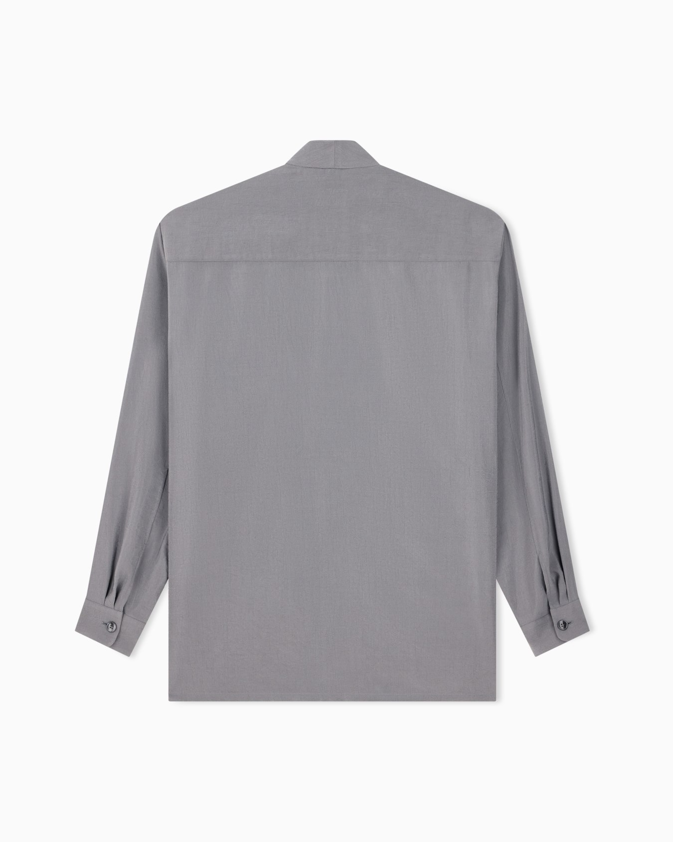 Chemise en mélange de soie lavée avec petit col en V Diapositive 2