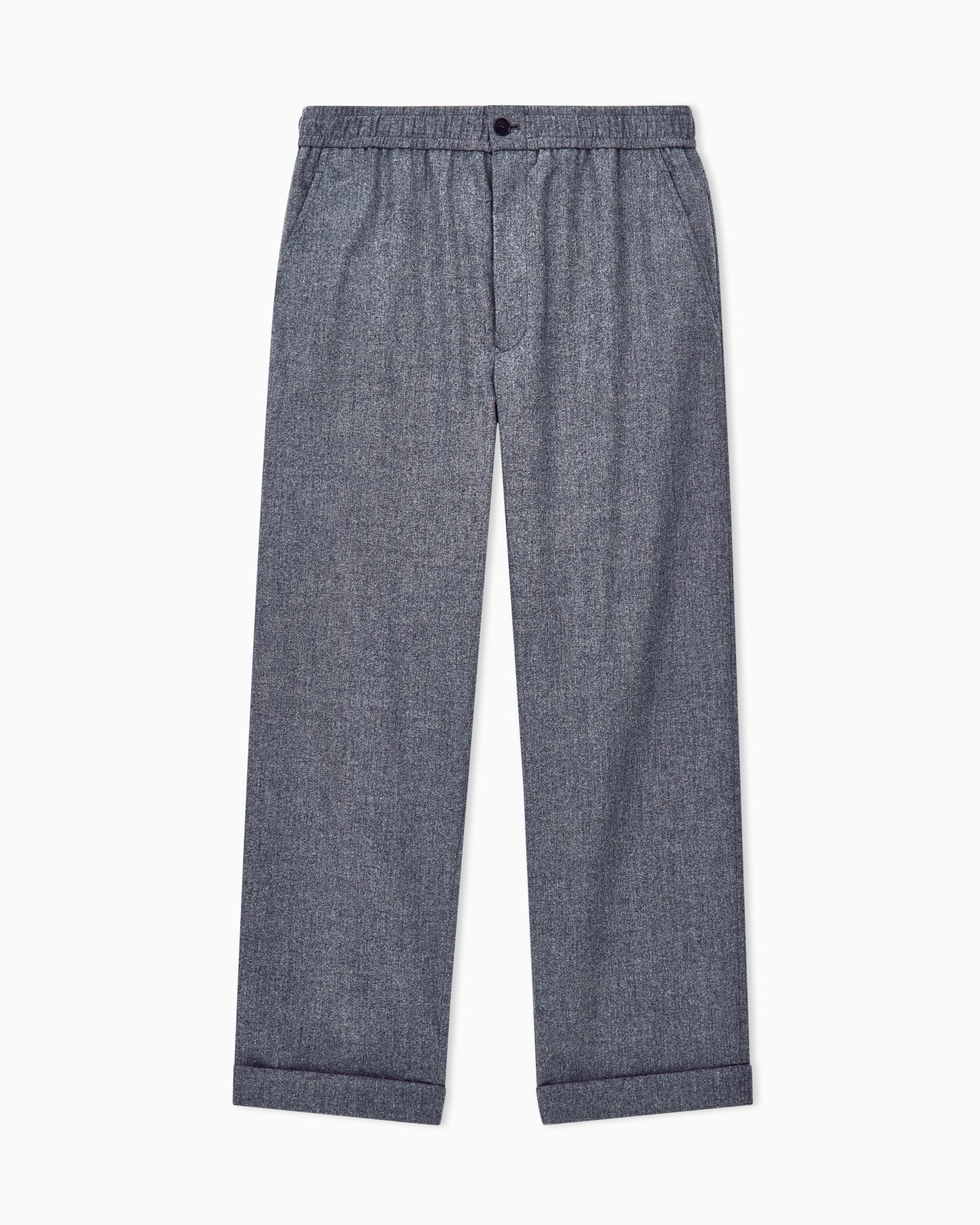 Oversized trousers in wool and cashmere with denim effect Slide 0