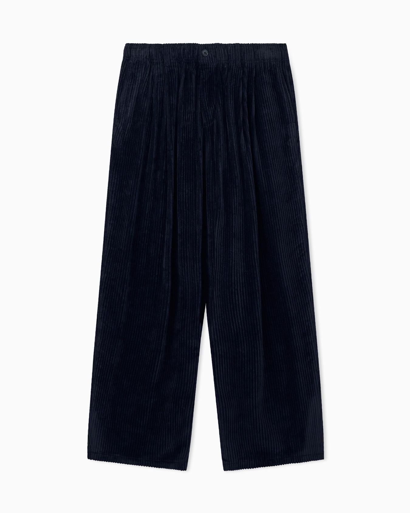Trouser oversized fit ribbed viscose velvet Slide 0