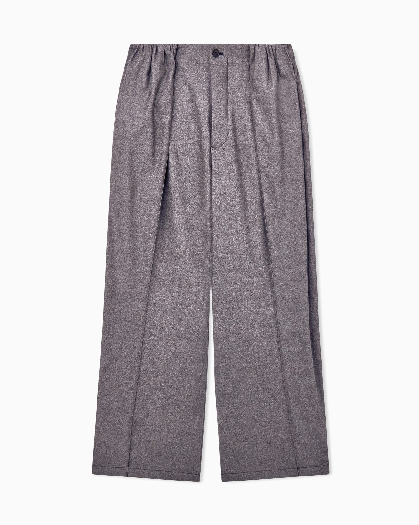 Trouser oversized in denim-effect virgin wool and cashmere