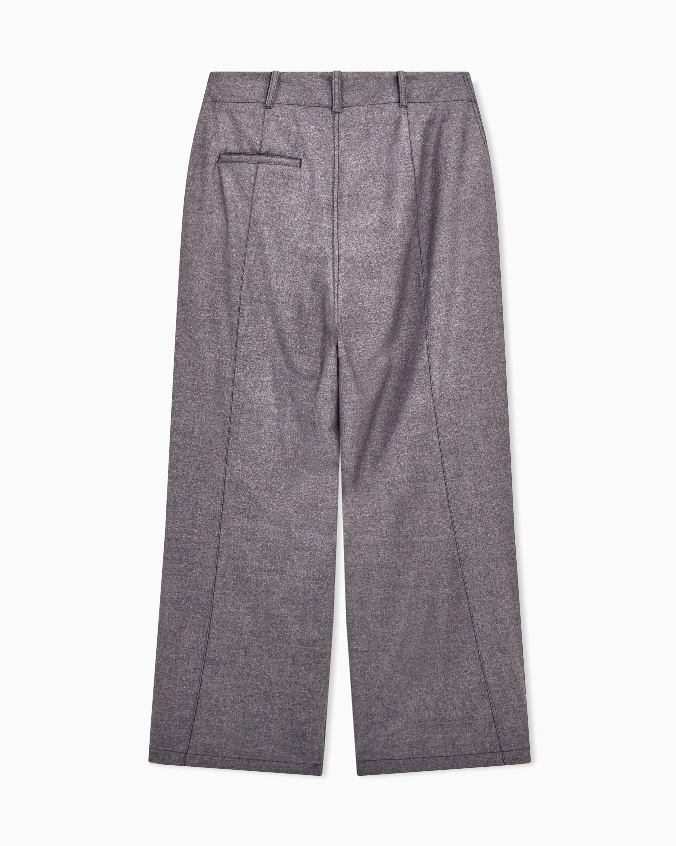 Trouser oversized in denim-effect virgin wool and cashmere