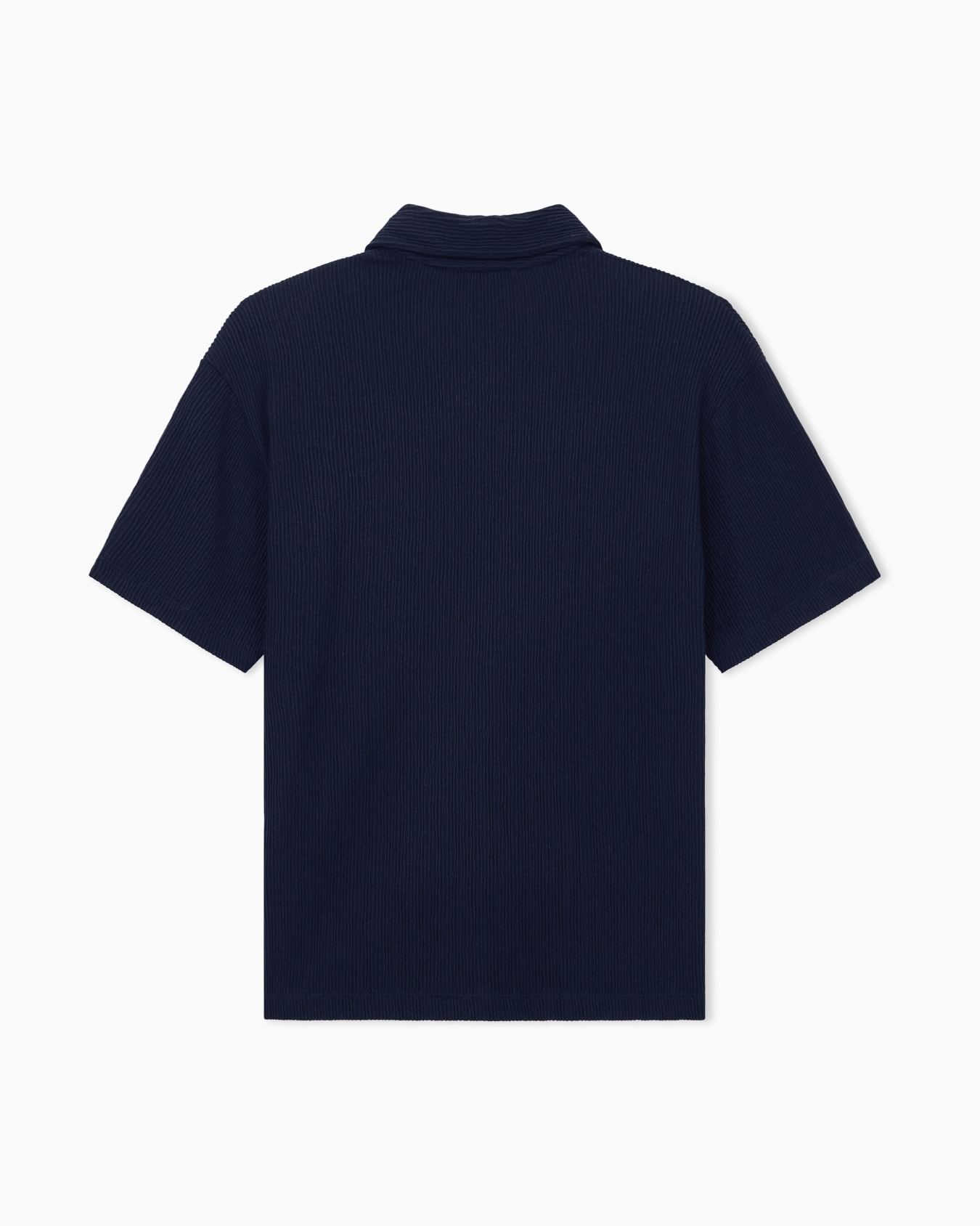 Polo de manga corta de punto seersucker acanalado Diapositiva 2