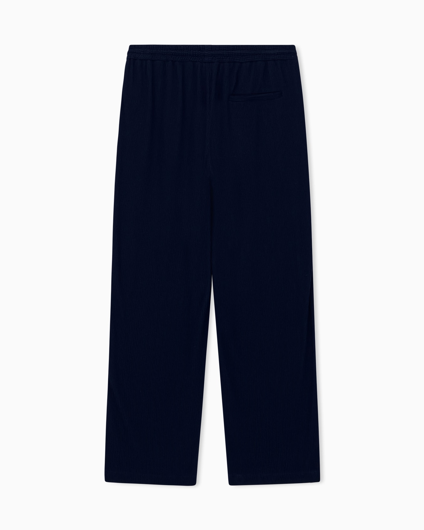 Trousers regular fit in seersucker jersey with cashmere Slide 1