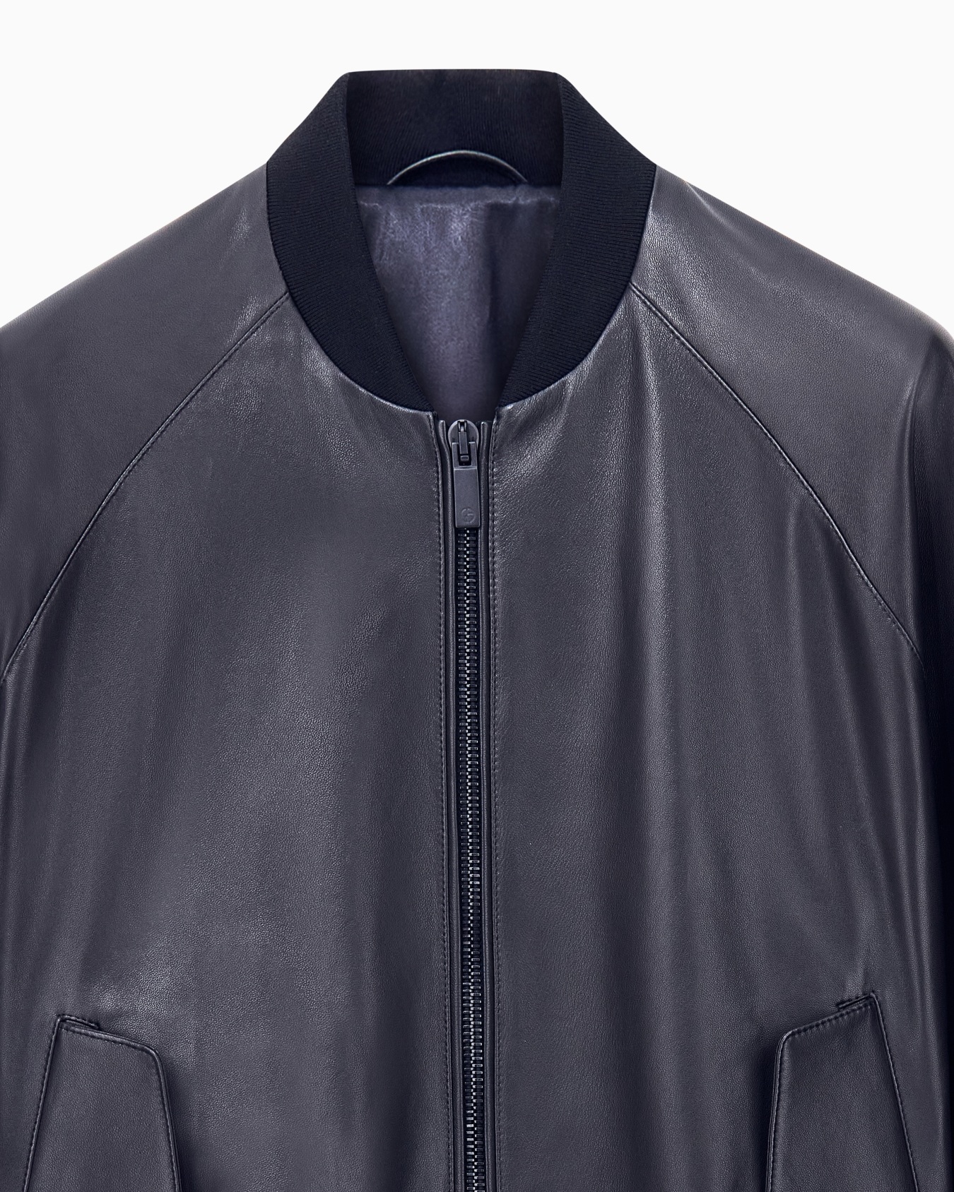 Blouson jacket regular fit in leather Slide 2