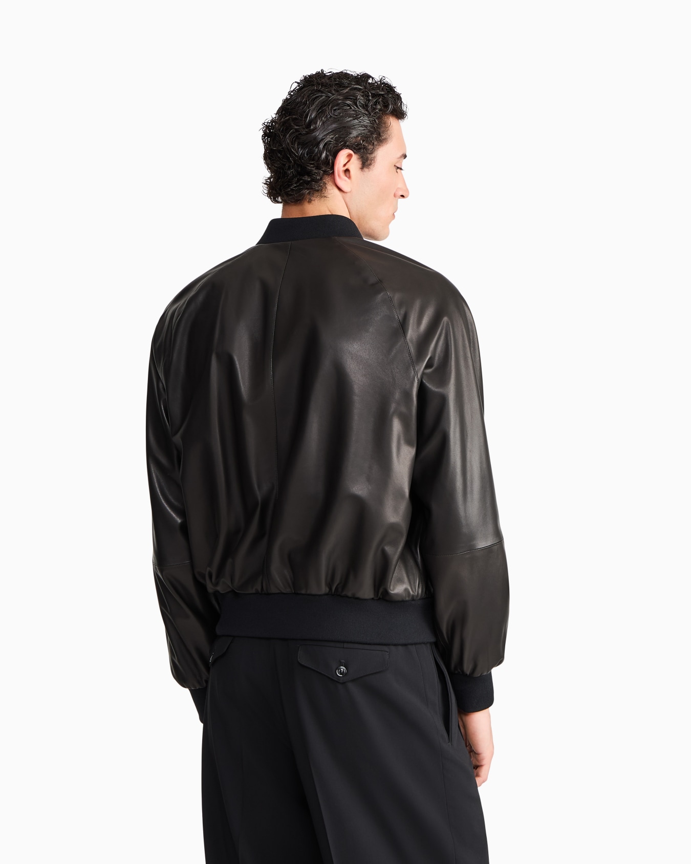 Blouson jacket regular fit in leather Slide 5