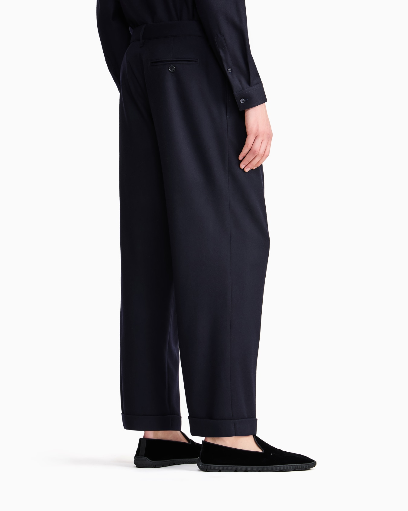 Giorgio Armani for Alanui pure virgin wool double-pleat trousers Slide 5