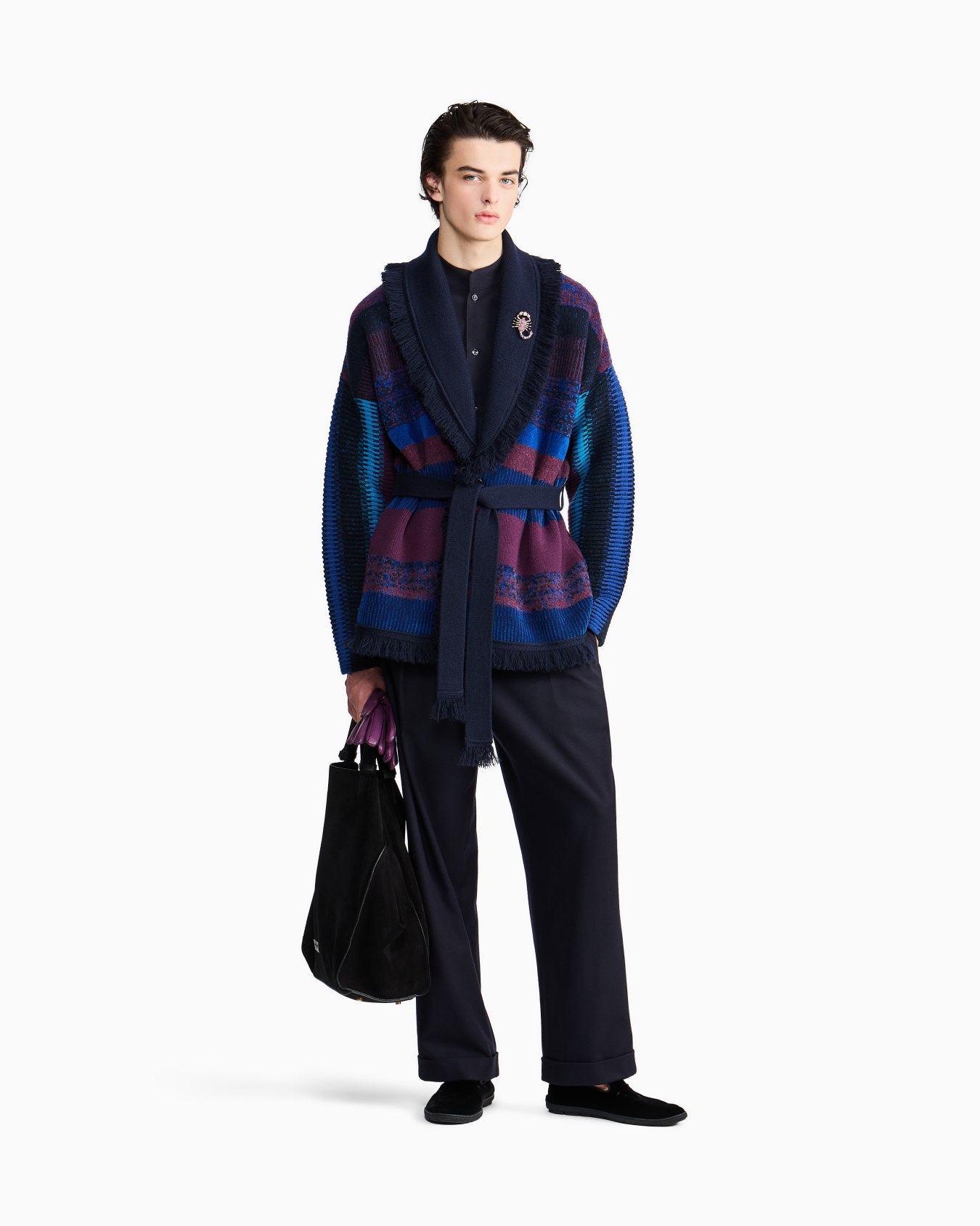 Giorgio Armani for Alanui pure virgin wool double-pleat trousers Slide 1