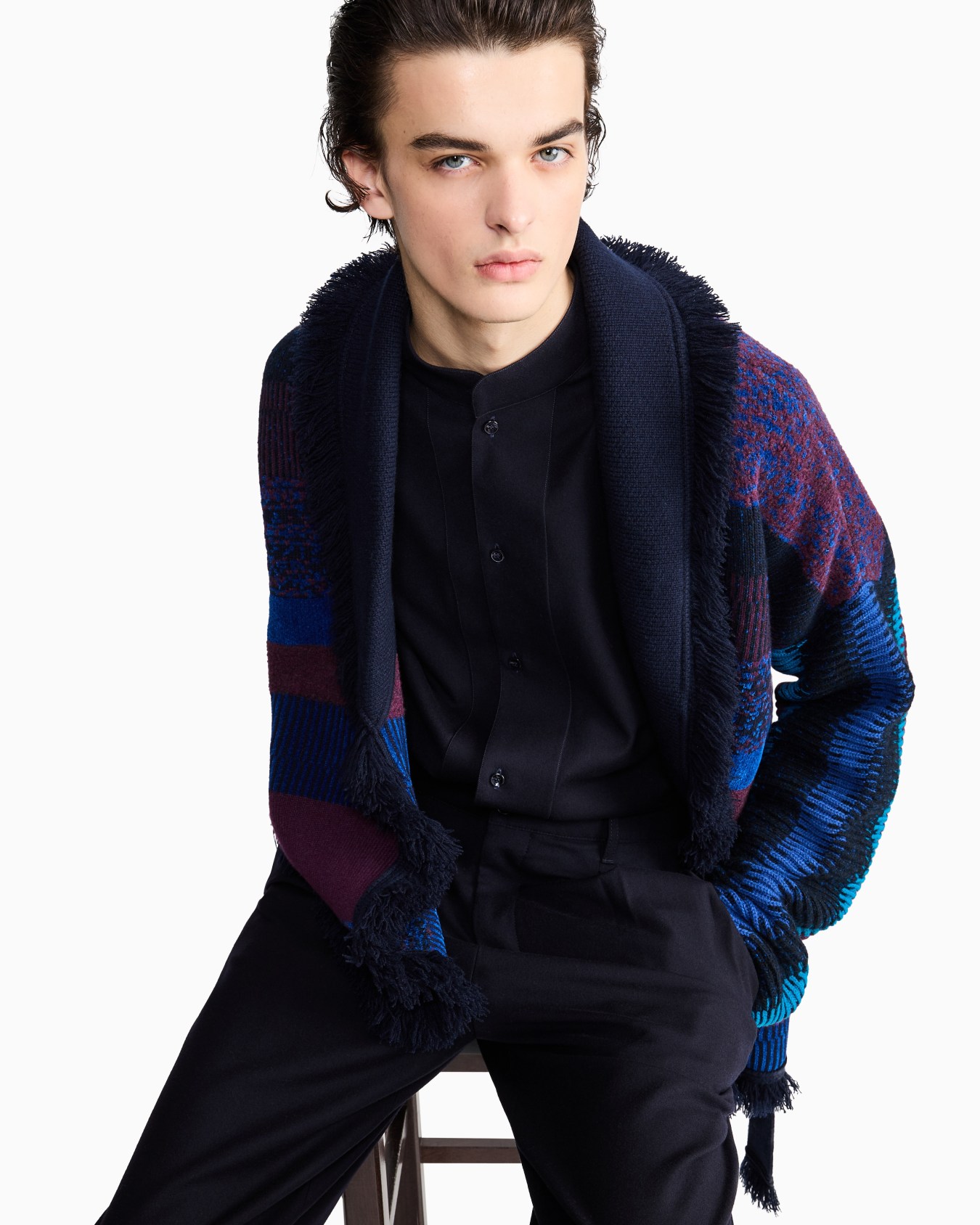 Giorgio Armani for Alanui pure virgin wool double-pleat trousers Slide 7