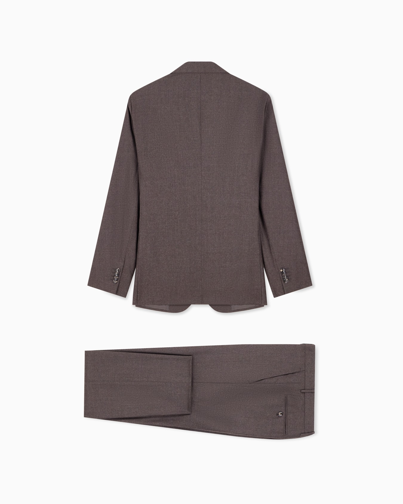 Slim-fit suit Soho in virgin wool flannel with peak lapels Slide 2