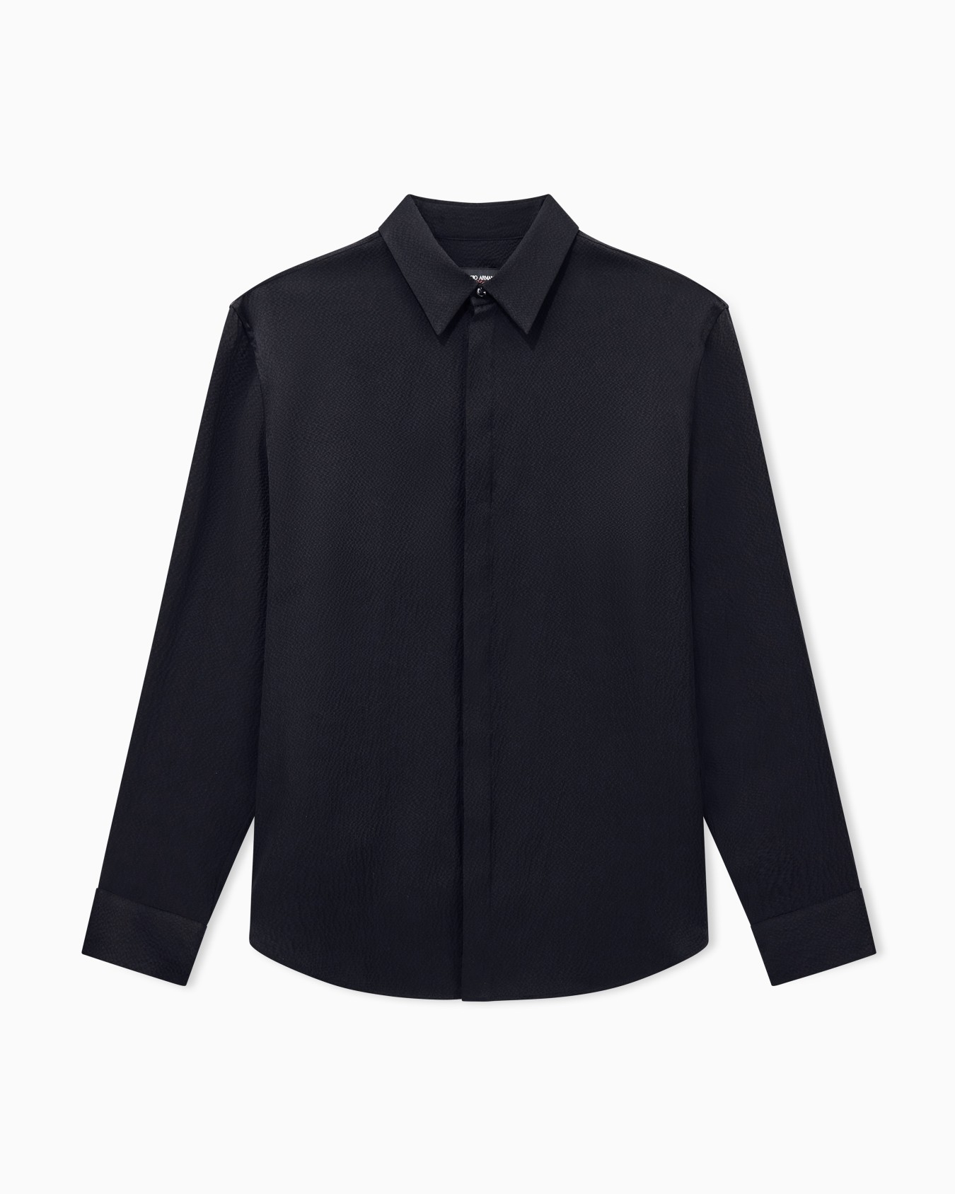 Regular fit shirt Giorgio's in hammered silk satin Slide 0