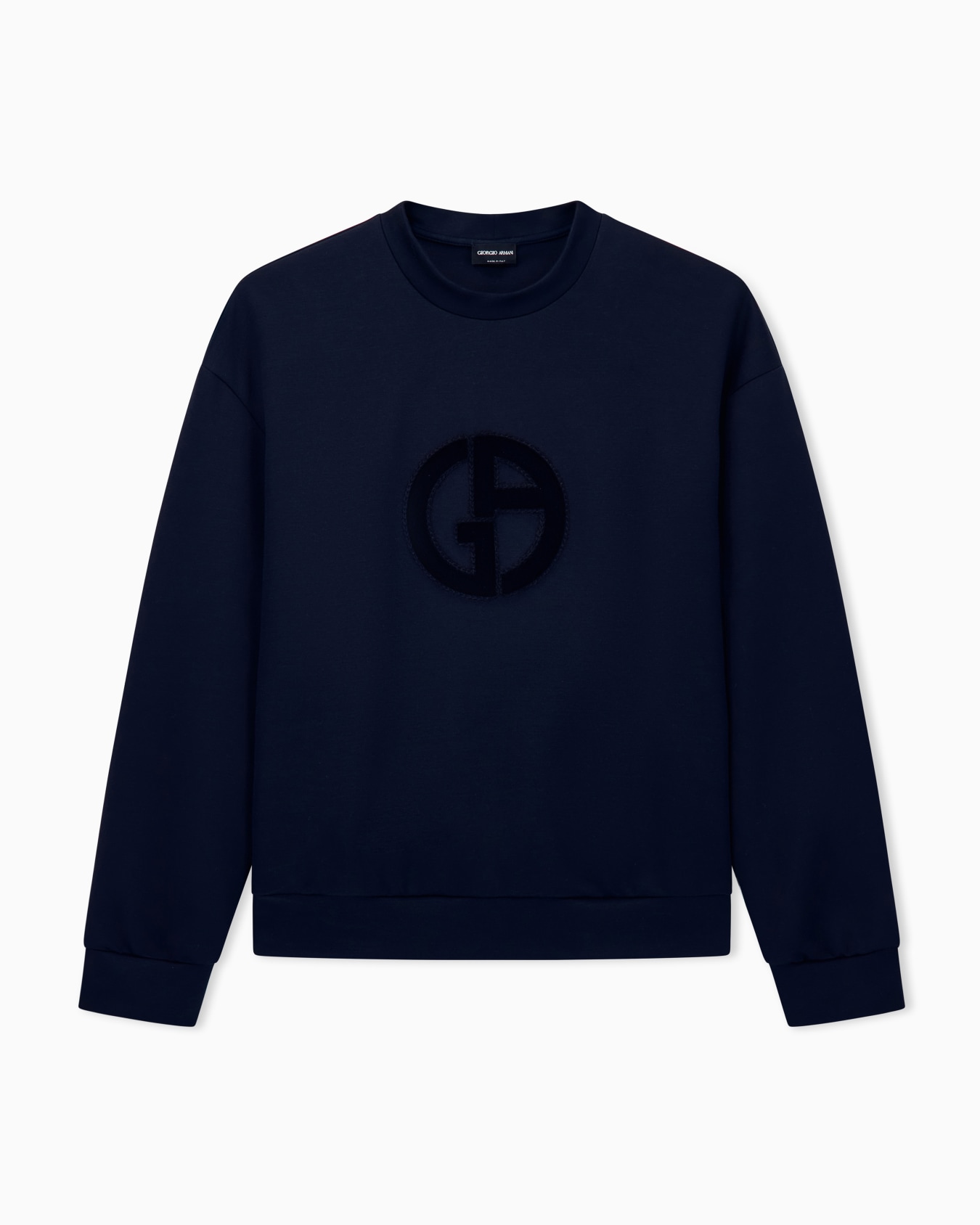 Sweatshirt mit Rundhalsausschnitt und geprägtem Logo Folie 0