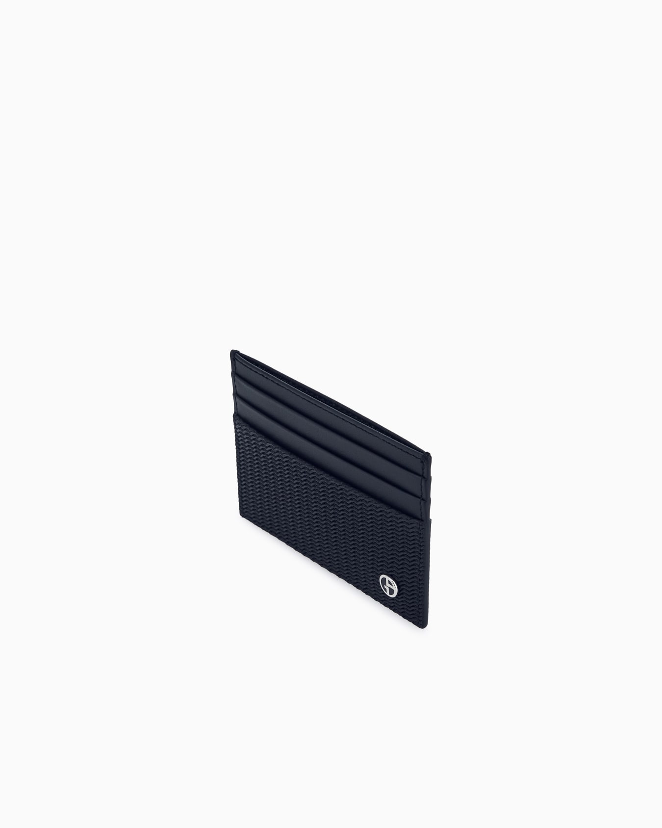 Porte-cartes en cuir lisse et texturé avec six fentes Diapositive 2