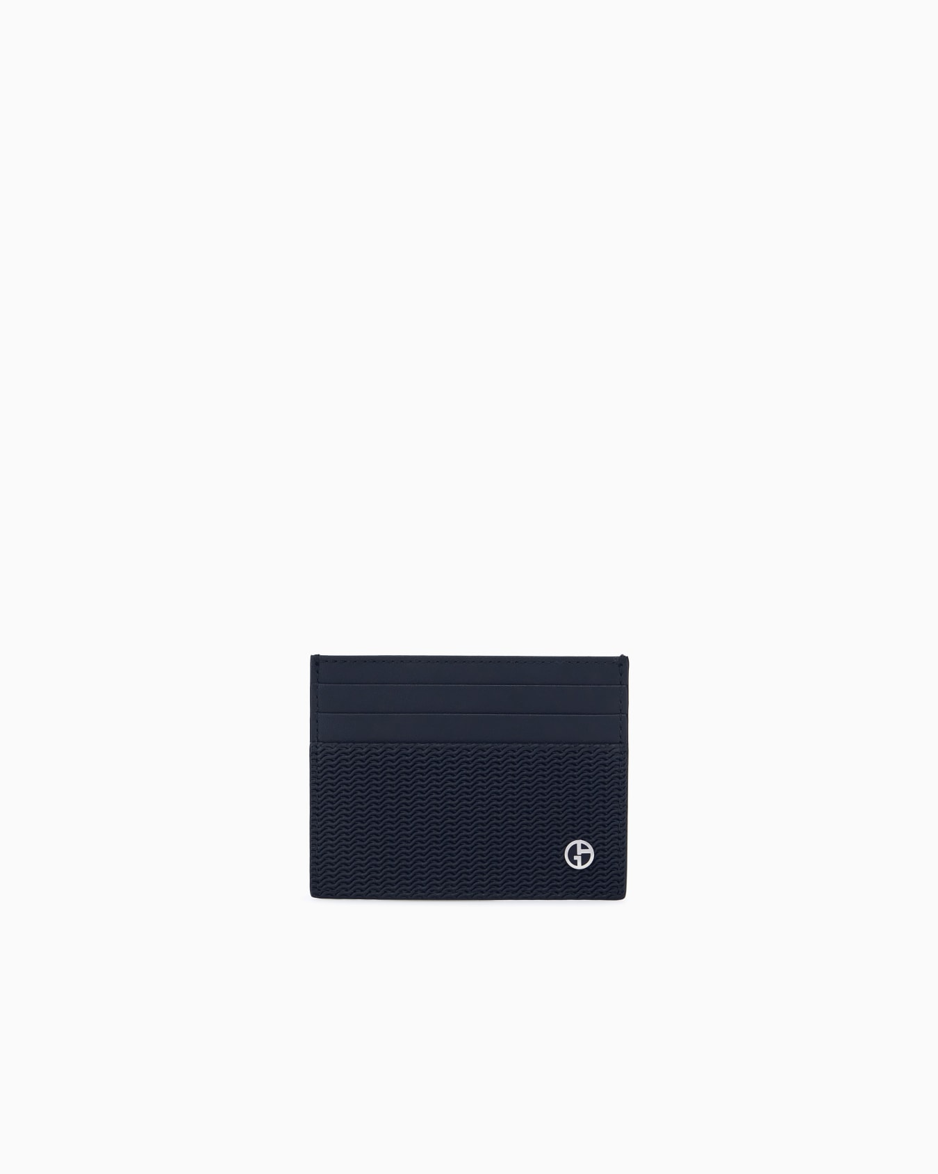 Porte-cartes en cuir lisse et texturé avec six fentes Diapositive 0