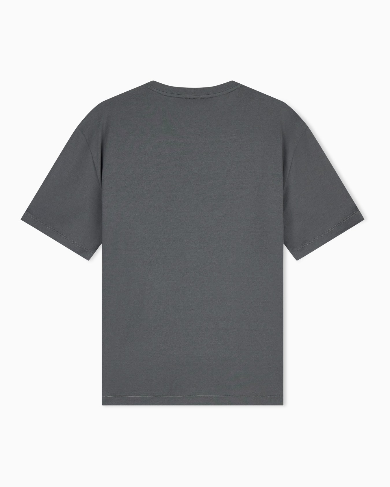 T-shirt à col rond en jersey de coton avec logo brodé Diapositive 2
