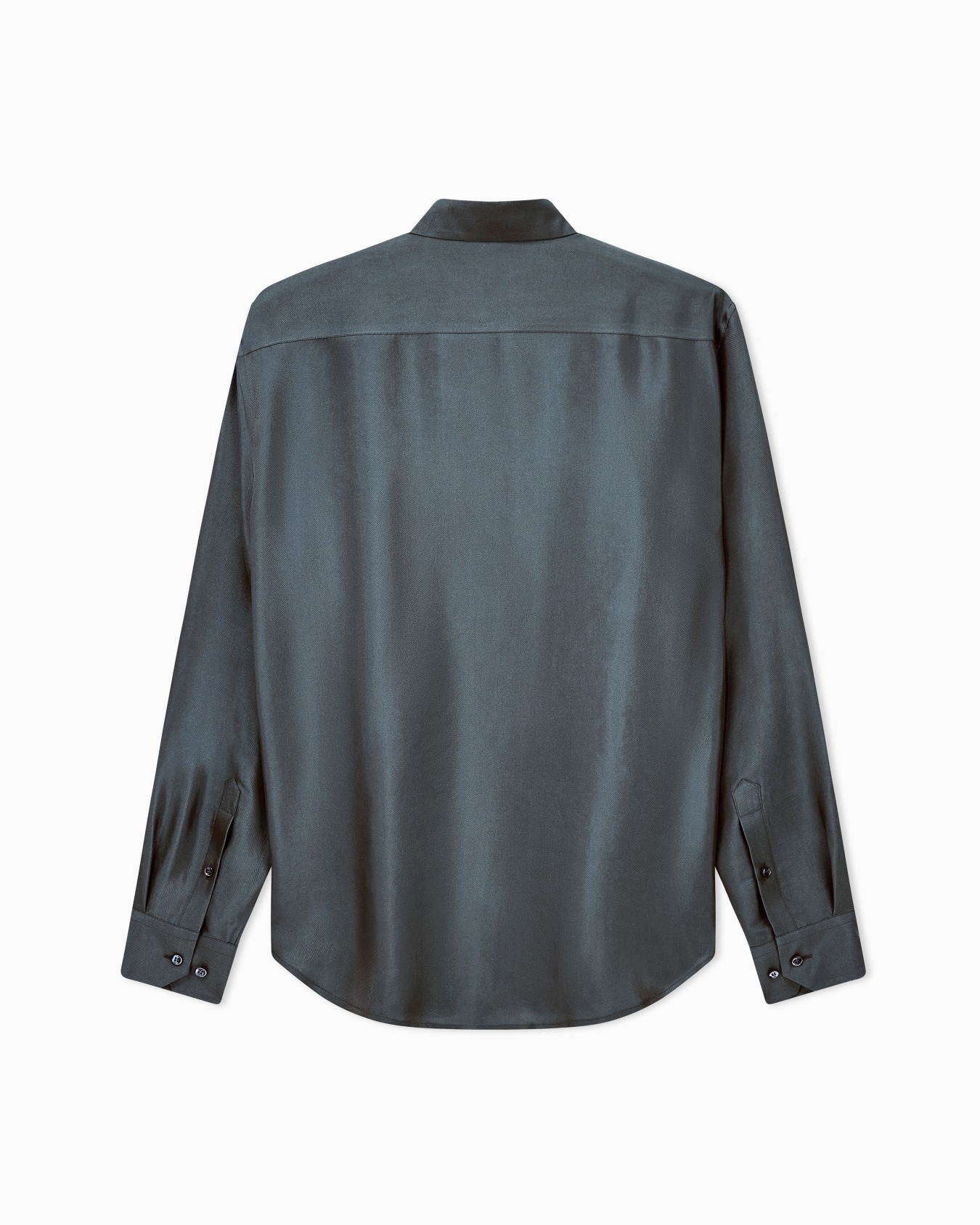 Shirt regular fit in iridescent yarn-dyed silk twill Slide 2