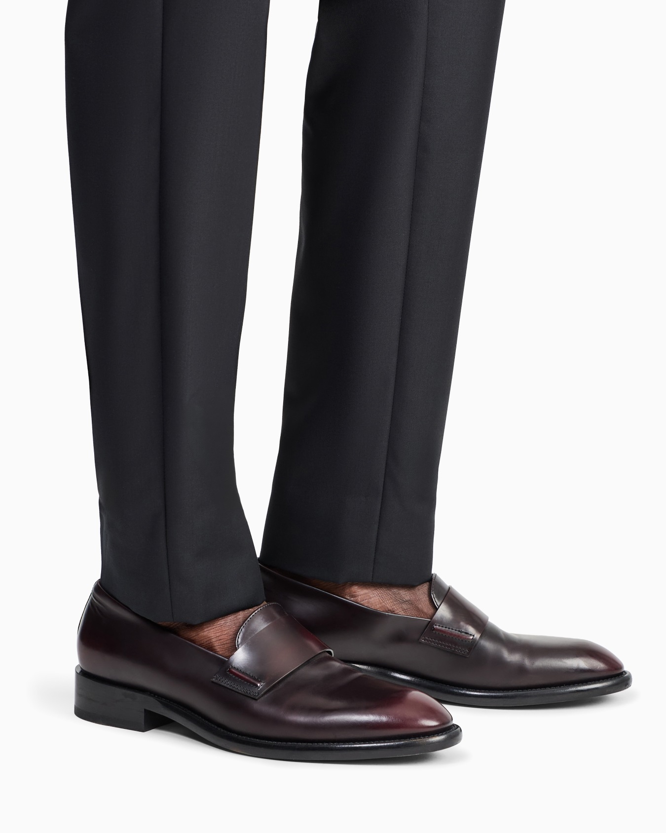 Mocassins en cuir brossé à bout rond et bandeau Diapositive 6