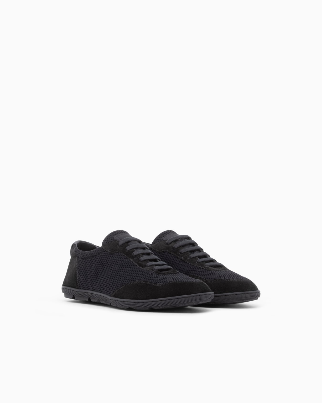 Sneakers in suede and mesh with leather and a rubber sole Slide 1