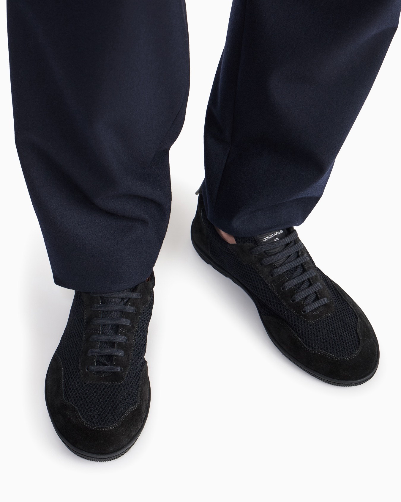 Sneakers in suede and mesh with leather and a rubber sole Slide 6