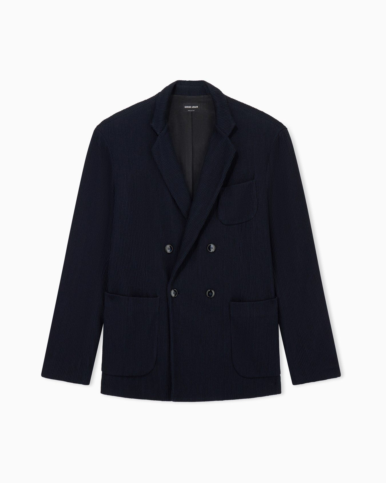 Blazer regular fit in seersucker jersey Slide 0