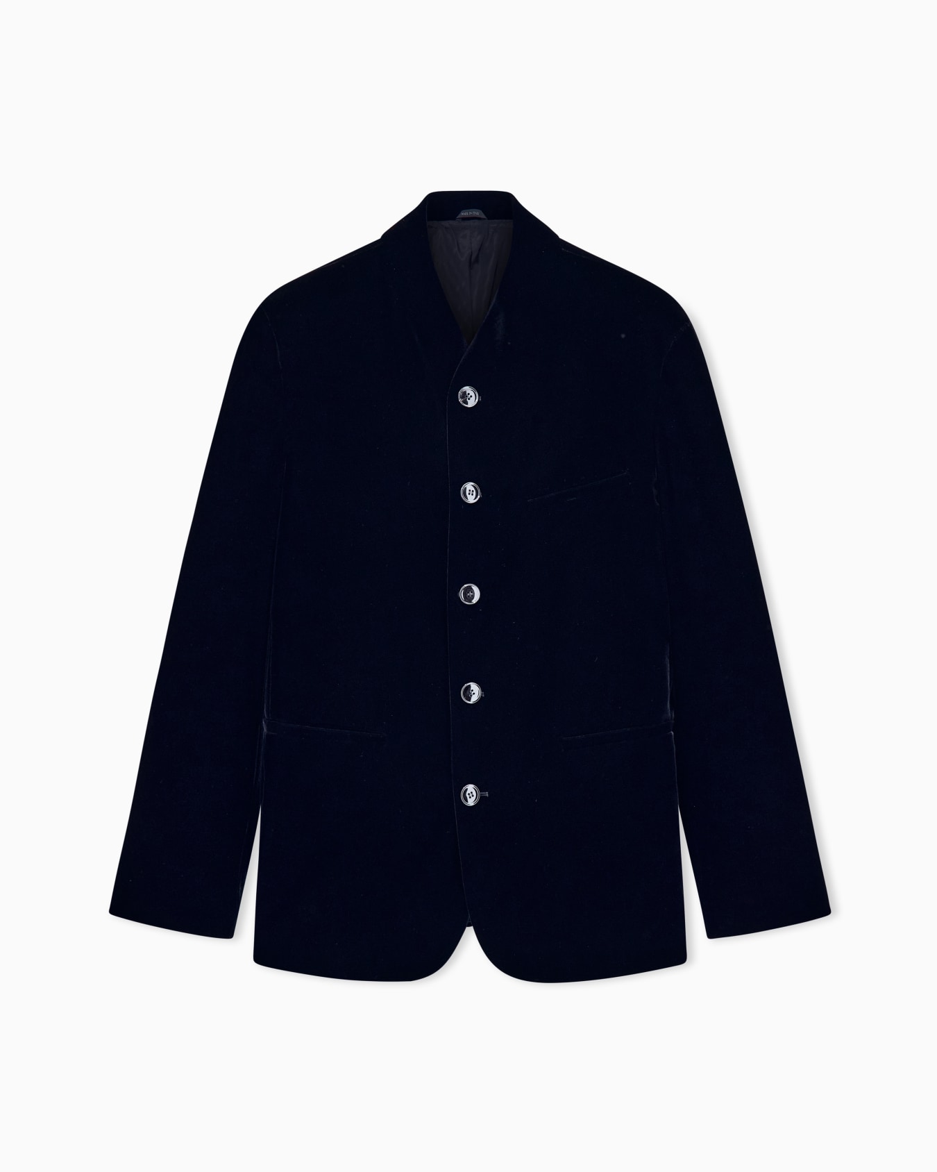 Blazer One Shot en velours lisse de viscose et cupro Diapositive 0