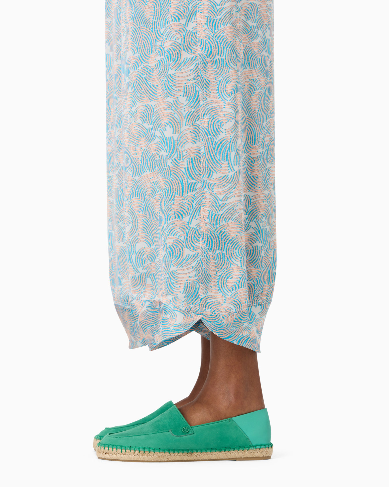 Wide printed silk trousers Slide 5