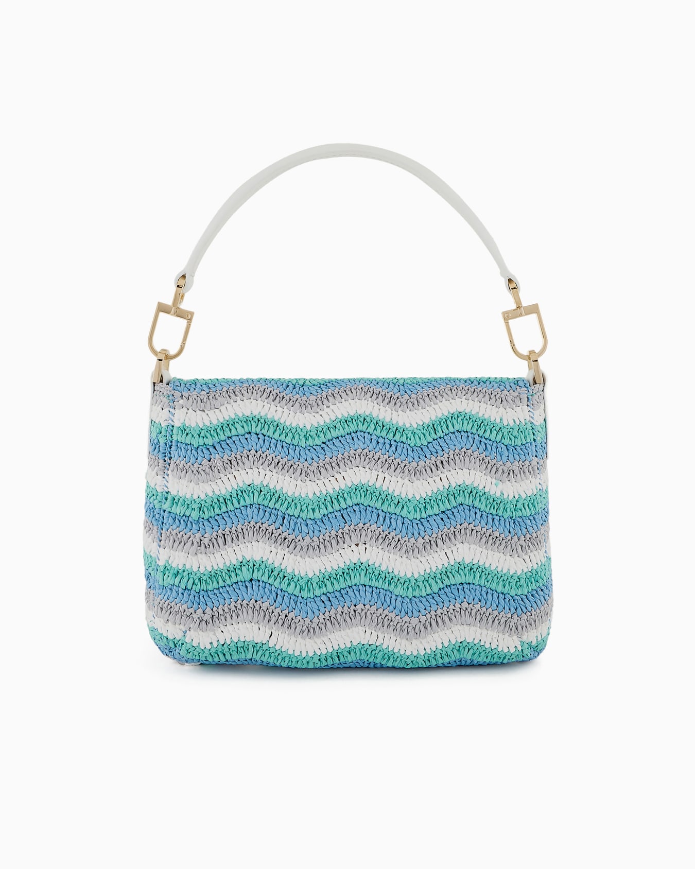 la Prima Soft small in woven raffia and leather Diapositiva 2