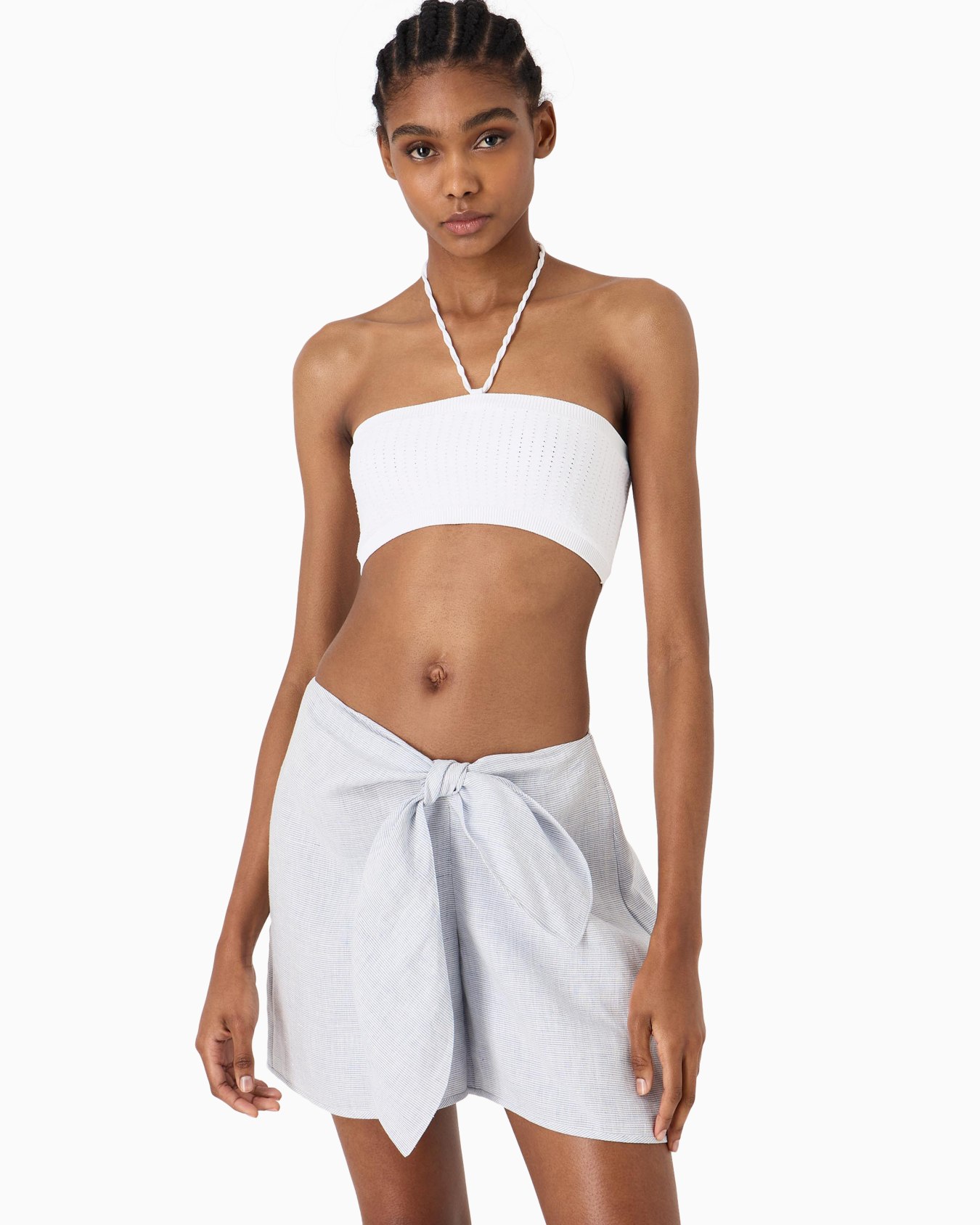 ASV fine-striped hemp shorts Slide 1