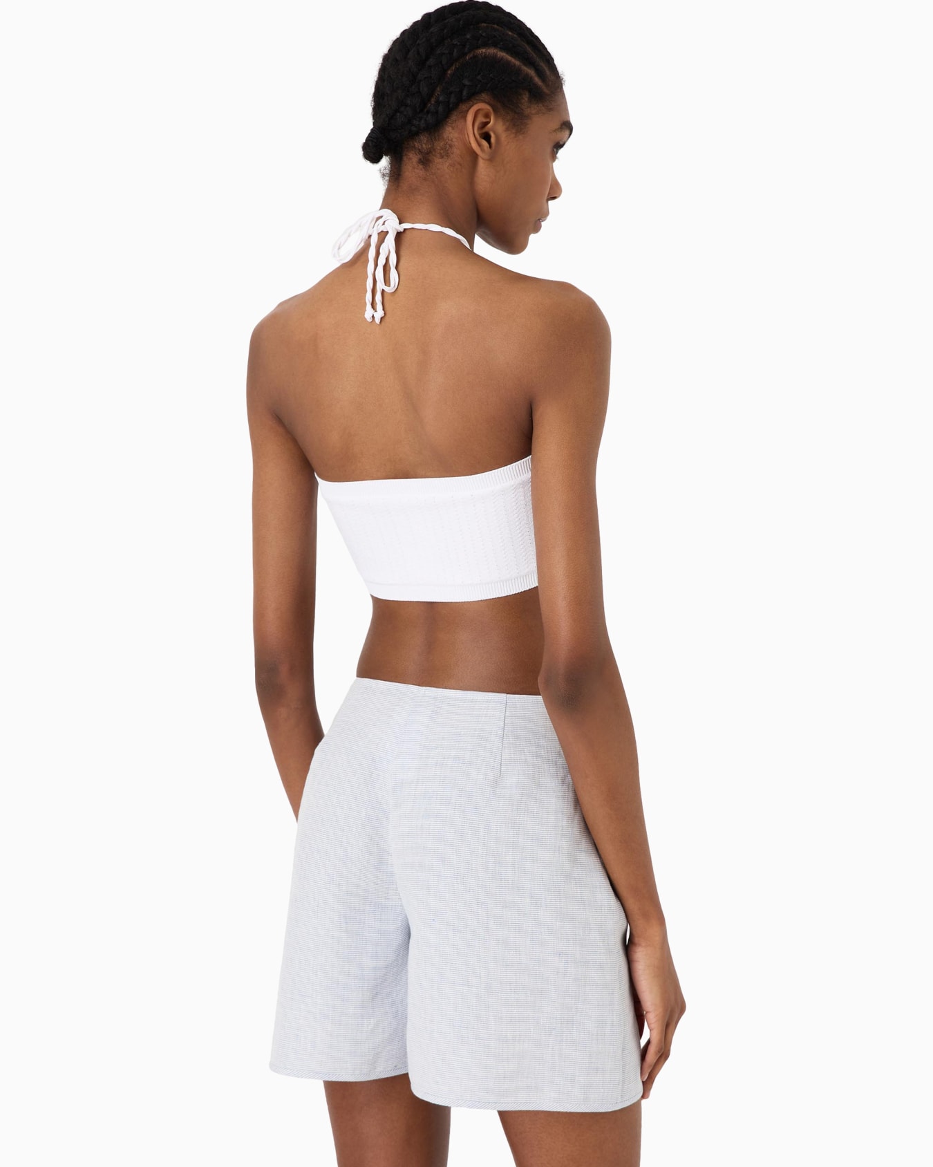 ASV fine-striped hemp shorts Slide 2