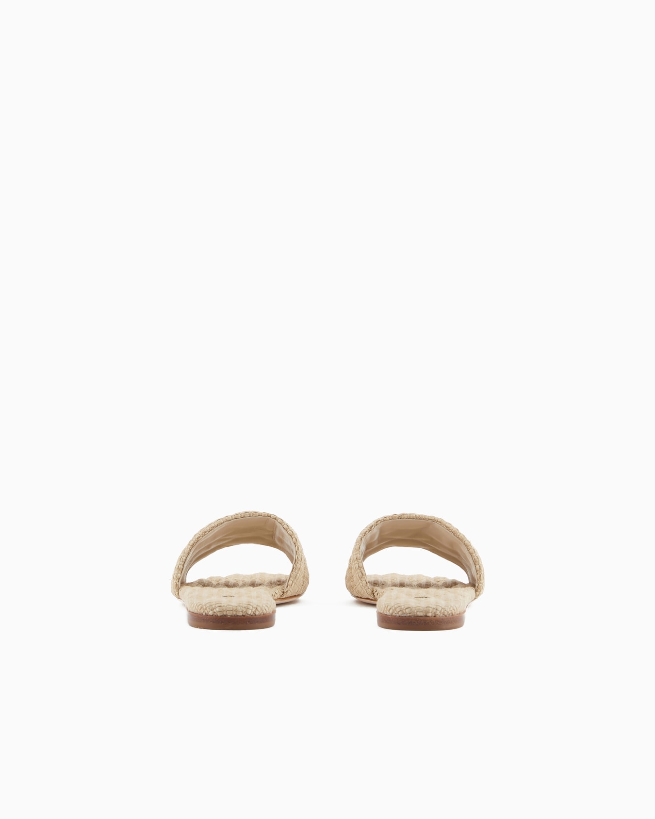 Quilted raffia flat sandals Slide 3