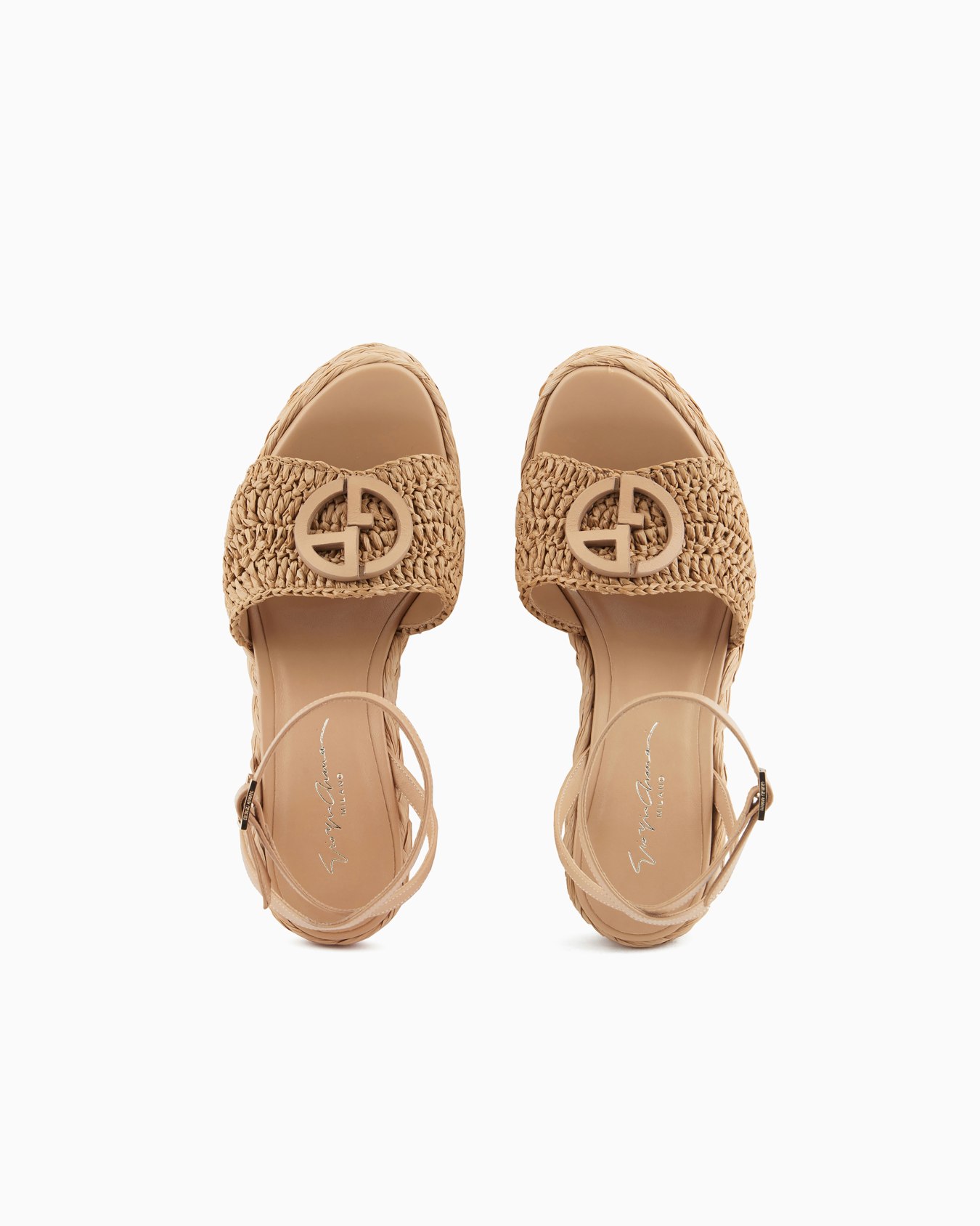 Sandals with a rope wedge with a braided motif Diapositiva 2