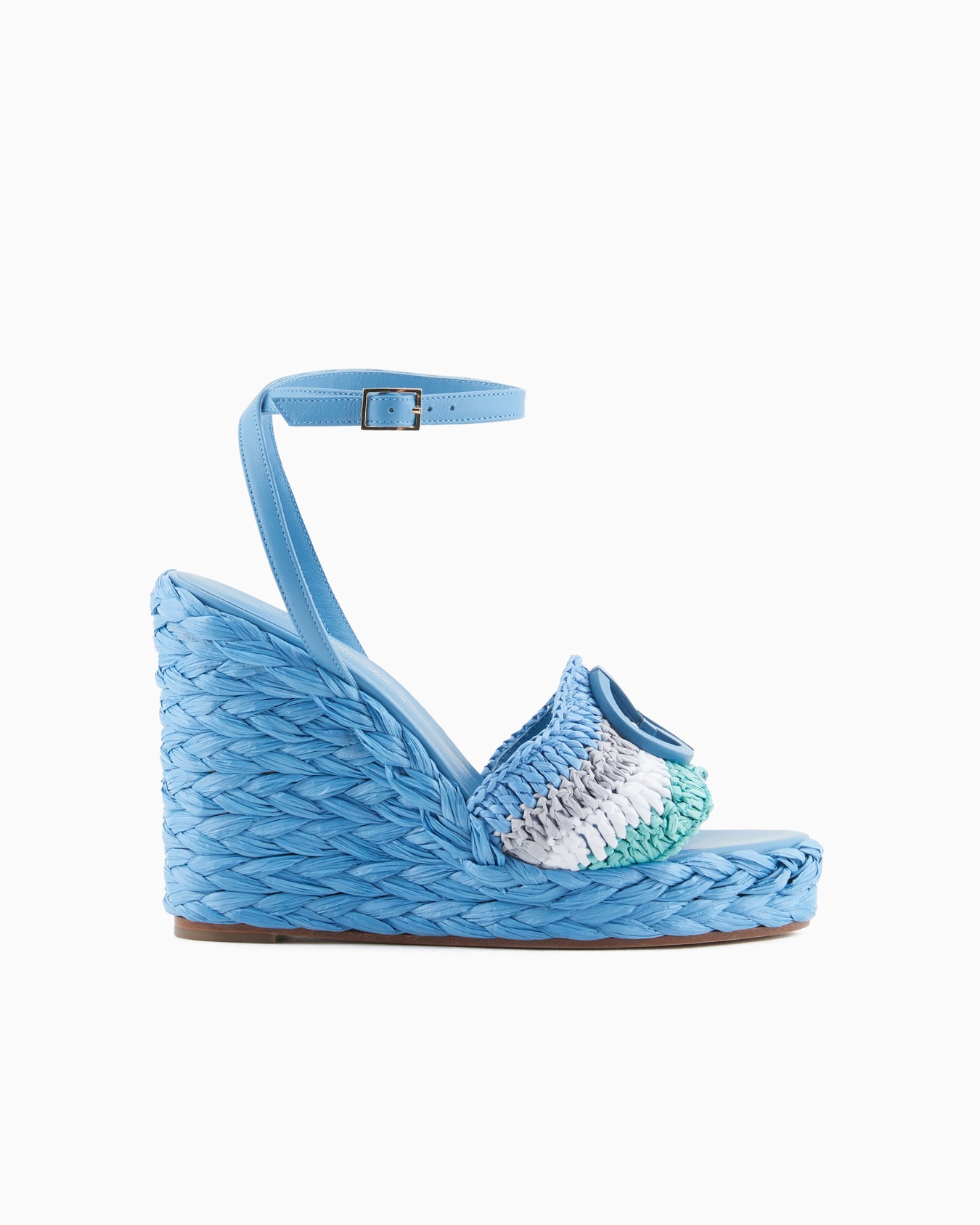 Sandals with a rope wedge with a braided motif Slide 0
