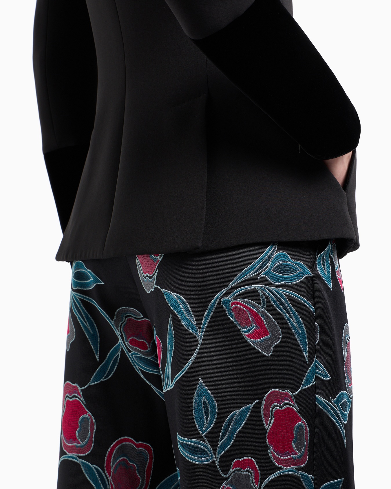 Single-breasted silk-cady jacket Slide 4