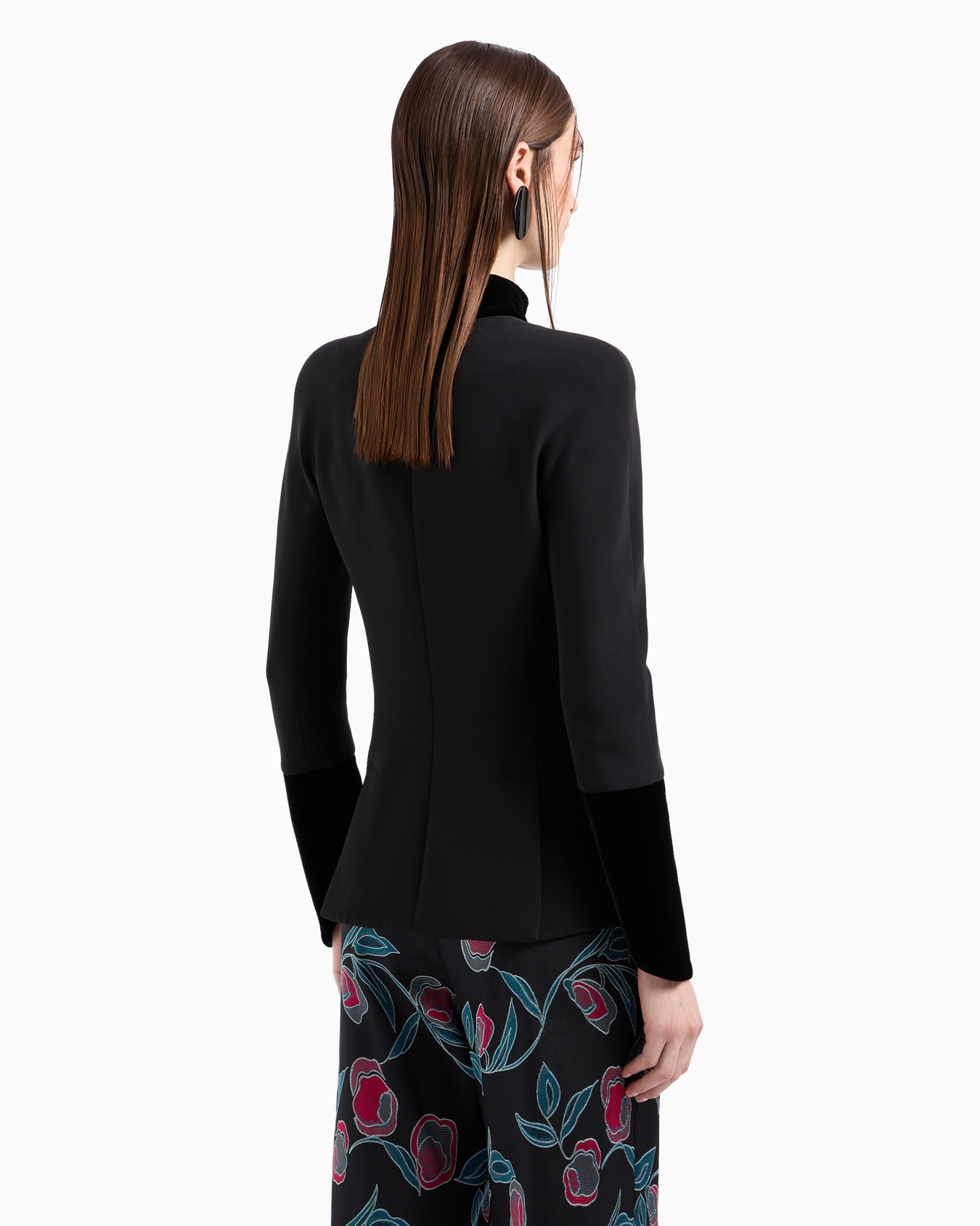 Single-breasted silk-cady jacket Slide 2