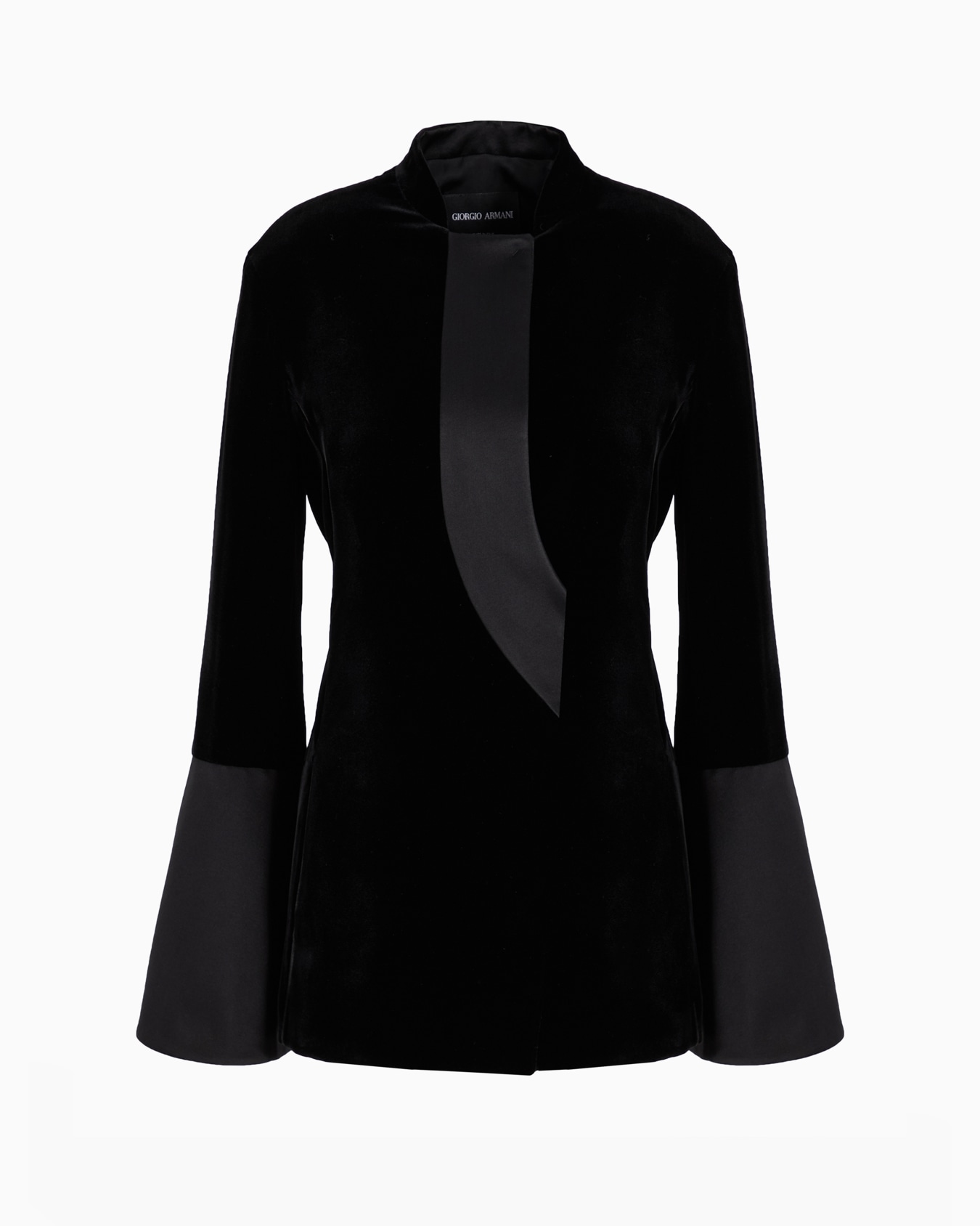 Einreihiges Sakko aus Samt und Seide Folie 0