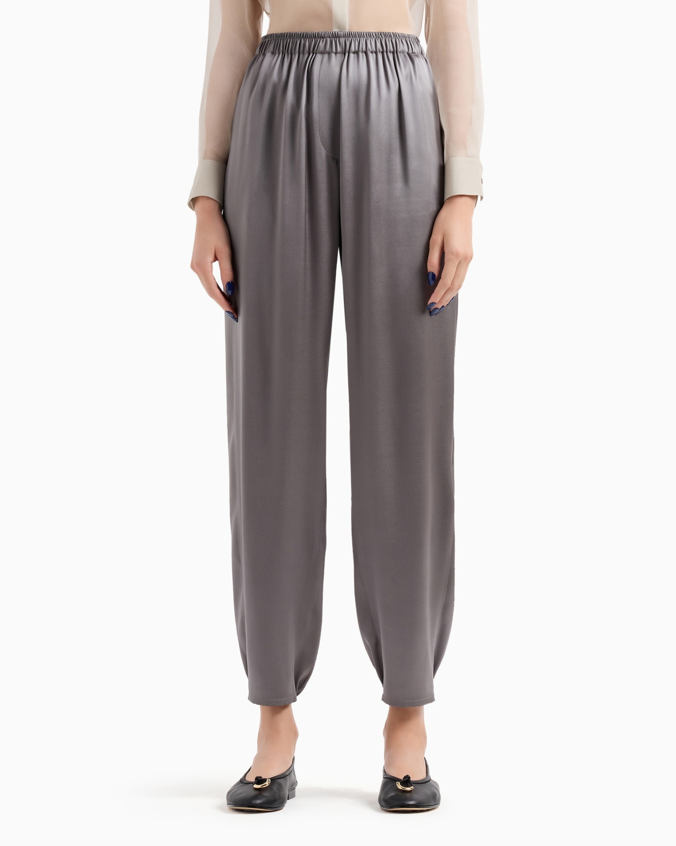 Double silk-satin joggers Slide 2