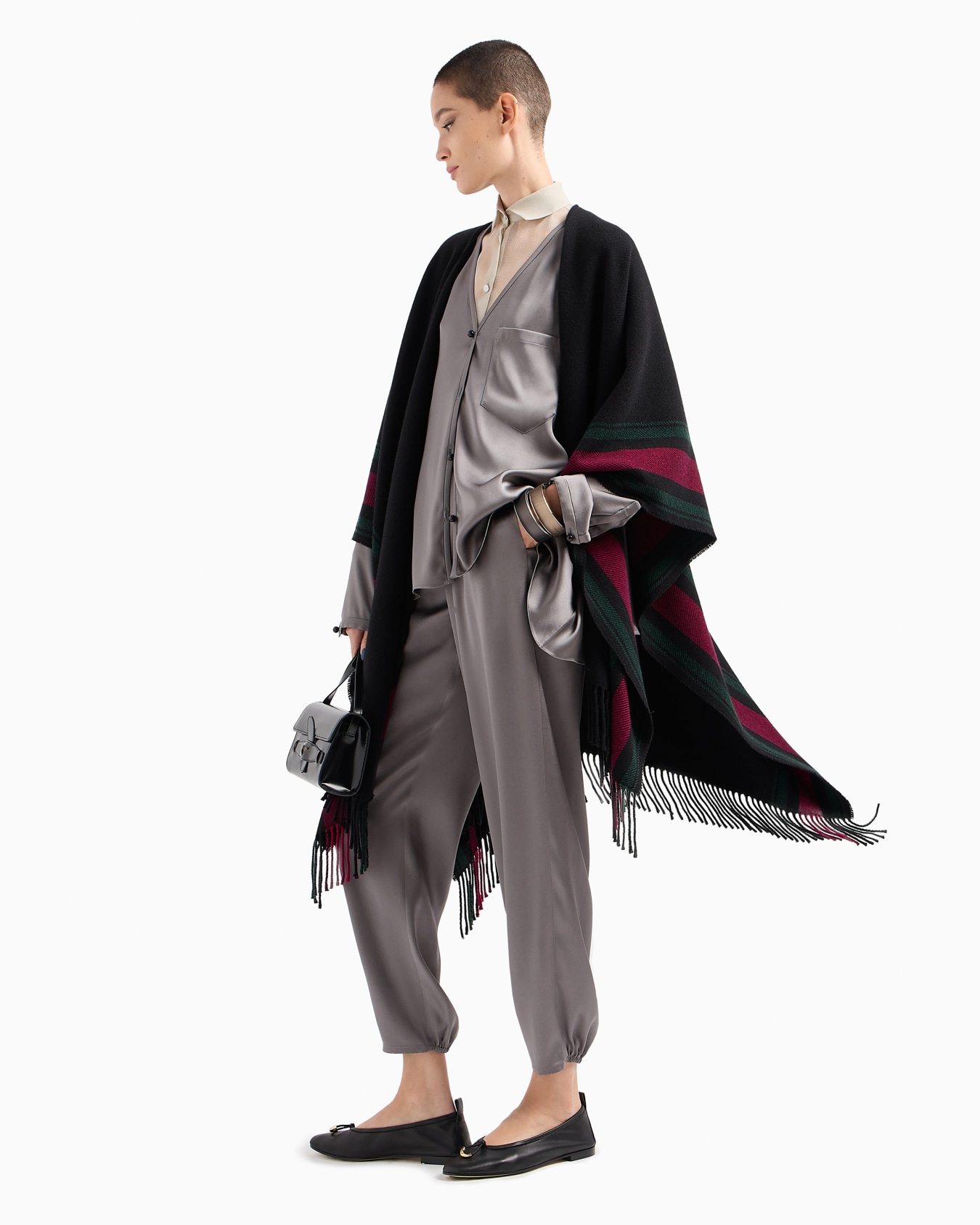 Double silk-satin joggers Slide 4