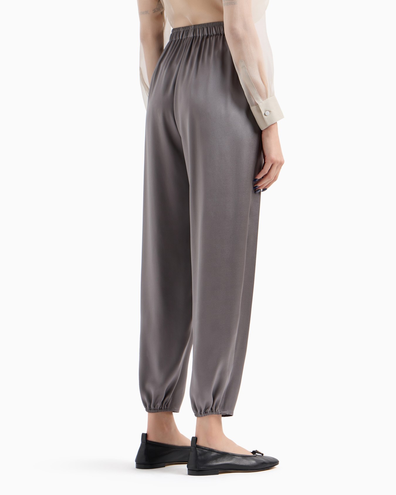 Double silk-satin joggers Slide 3