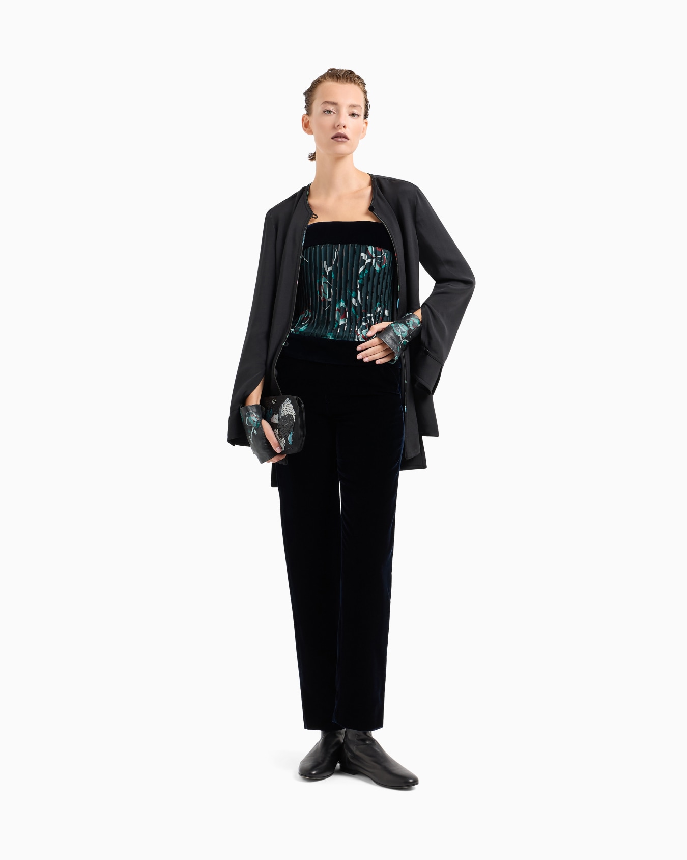 Pantalones rectos de terciopelo Diapositiva 1