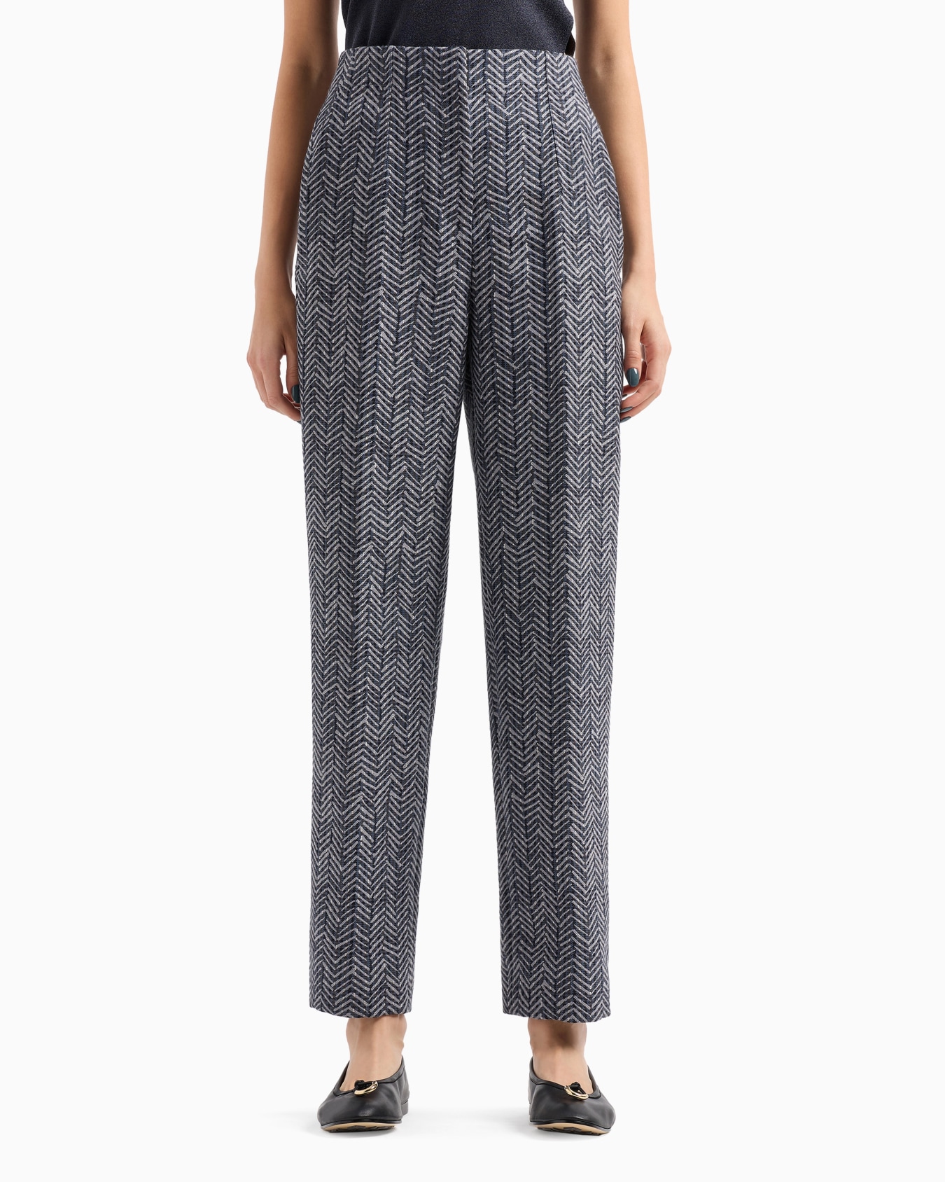 Pantalon de smoking en gabardine de laine vierge chevron Diapositive 2
