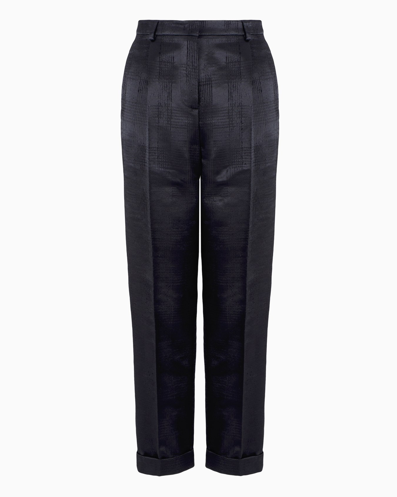 Gerade Hose mit Bundfalte, gefertigt aus fließender Wolle mit Prince-of-Wales-Muster Folie 0