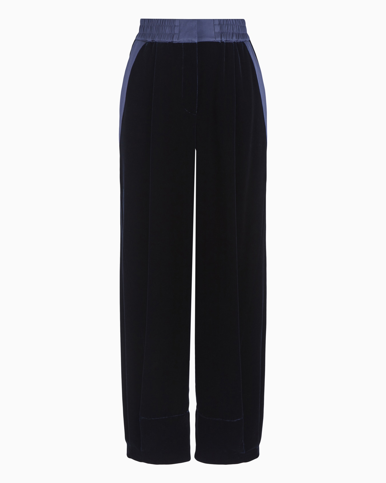 Gerade geschnittene Hose aus Samt Folie 0