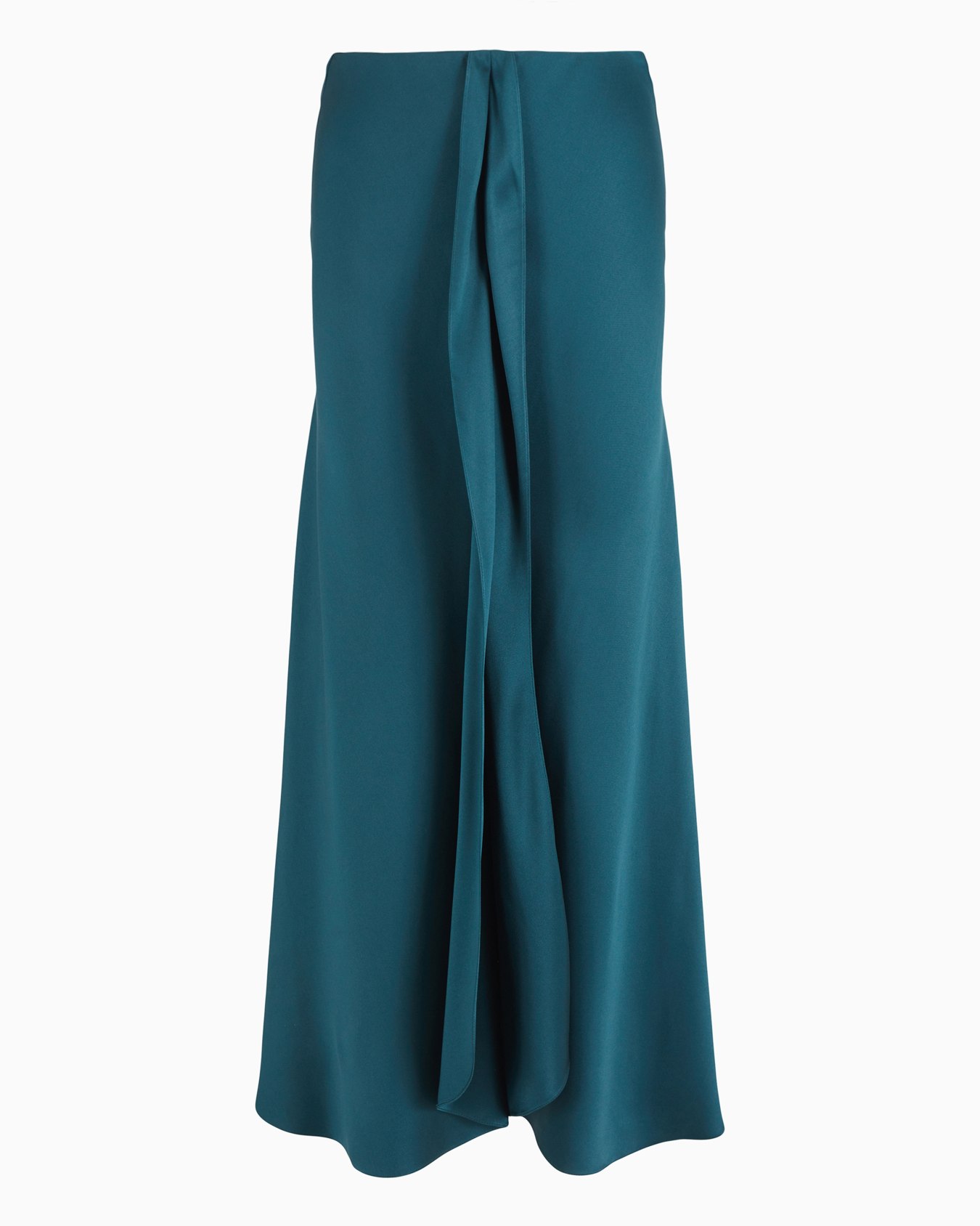 Gonna longuette in doppio raso di seta Slide 0