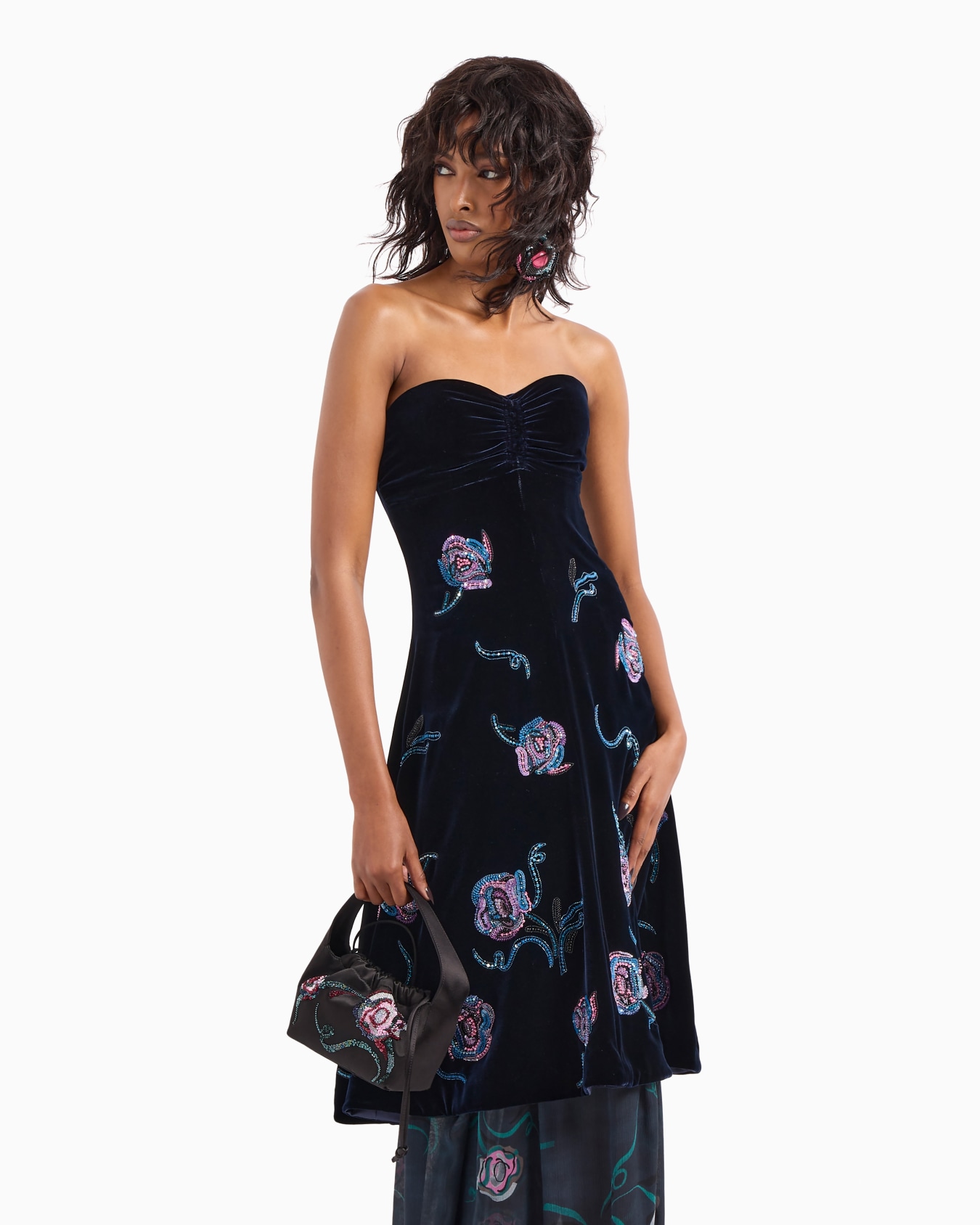 Jupe longue en crépon de soie imprimé Diapositive 6