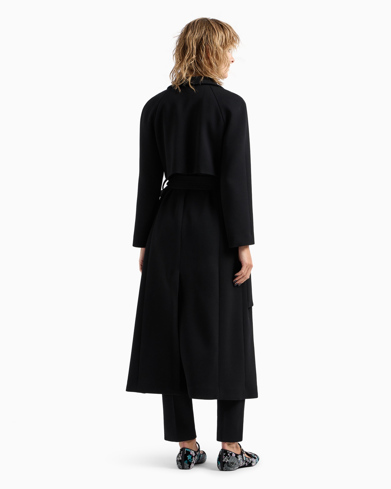 Long coat in double stretch wool Slide 2