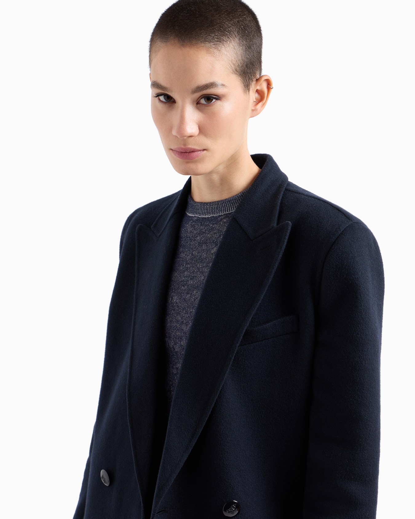 Manteau à double boutonnage en laine vierge Diapositive 5