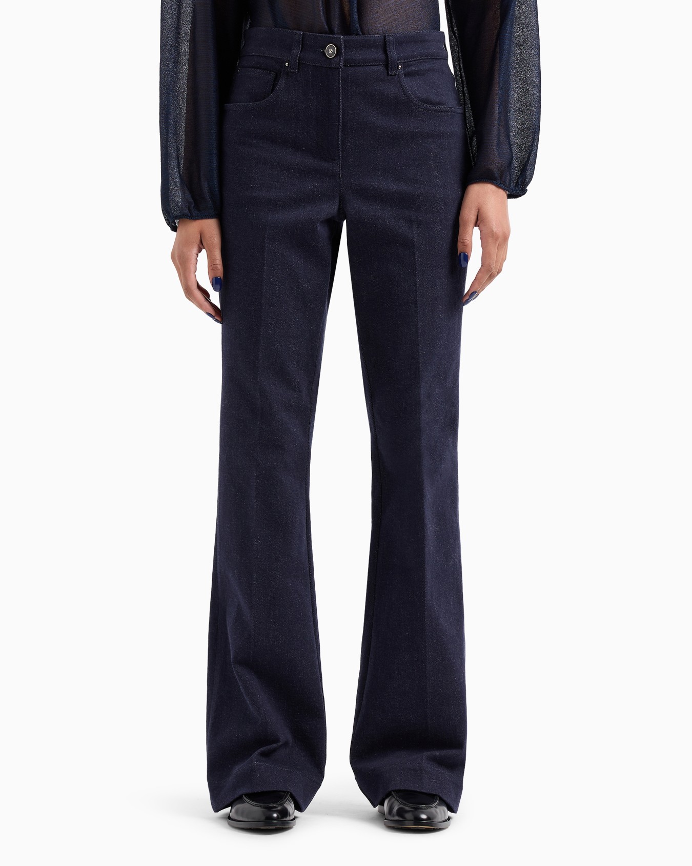 Pantalones palazzo de cinco bolsillos en denim elástico de la colección Denim Diapositiva 4