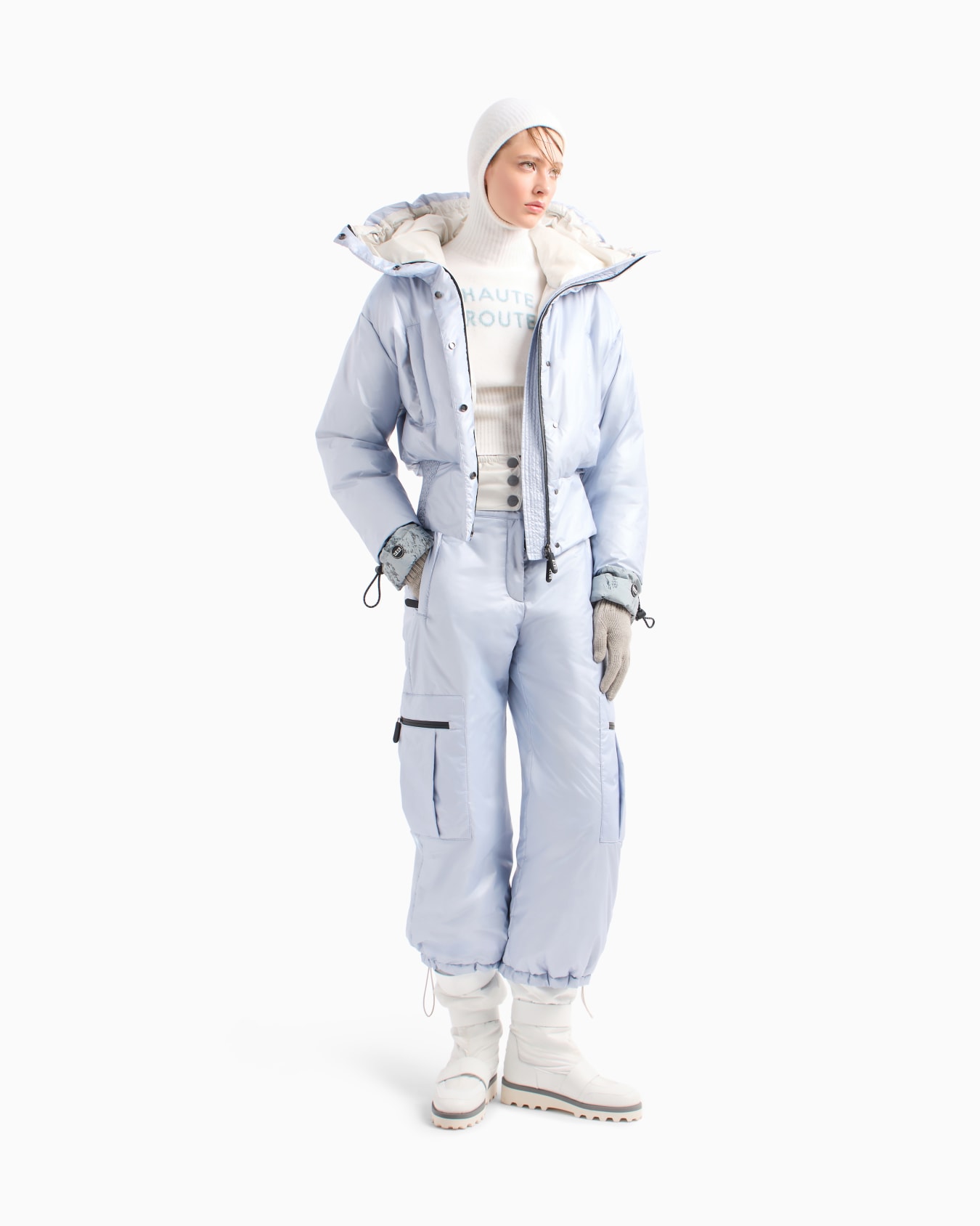 Giorgio Armani Neve padded jacket in pearlescent fabric Slide 2
