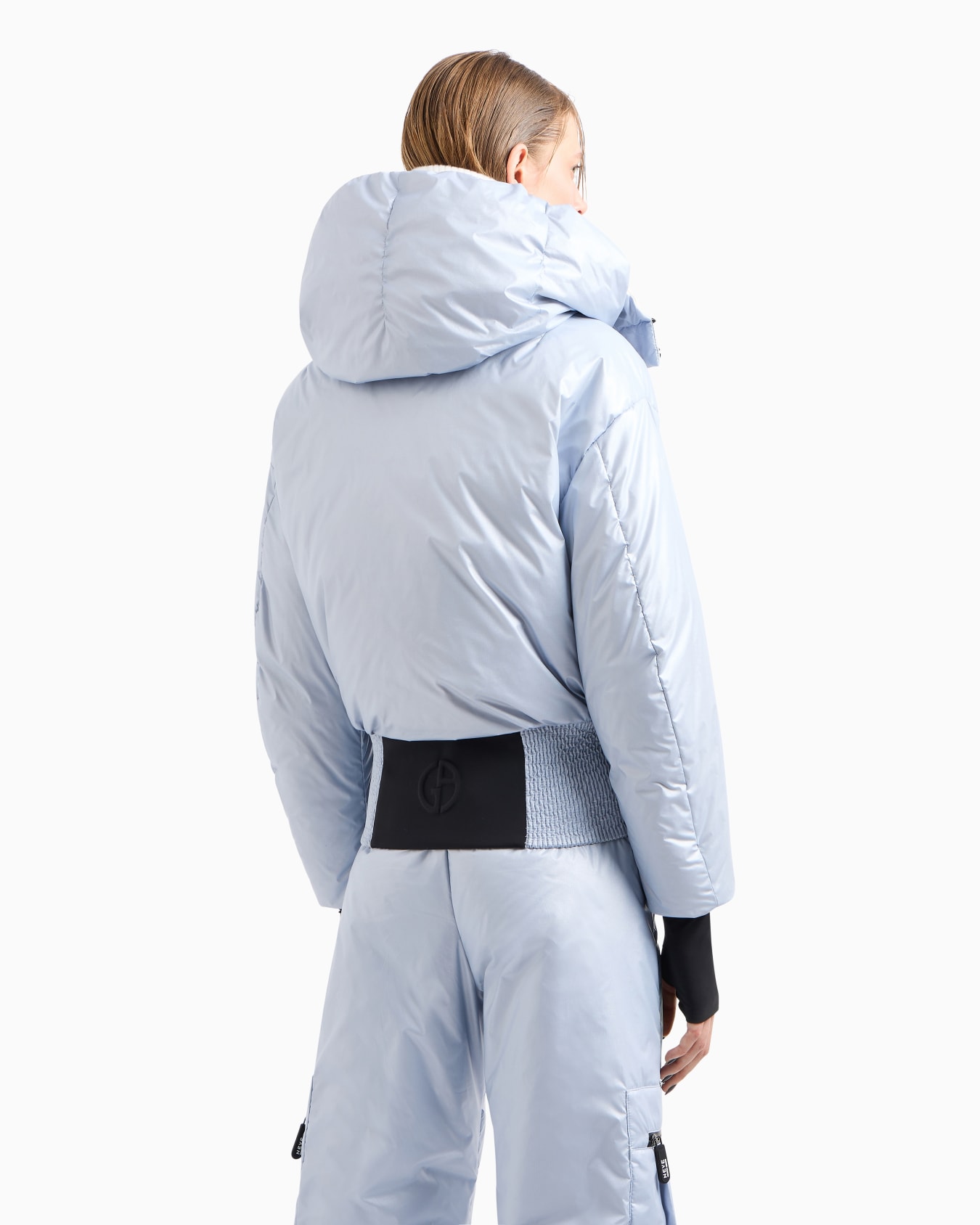 Giorgio Armani Neve padded jacket in pearlescent fabric Slide 3