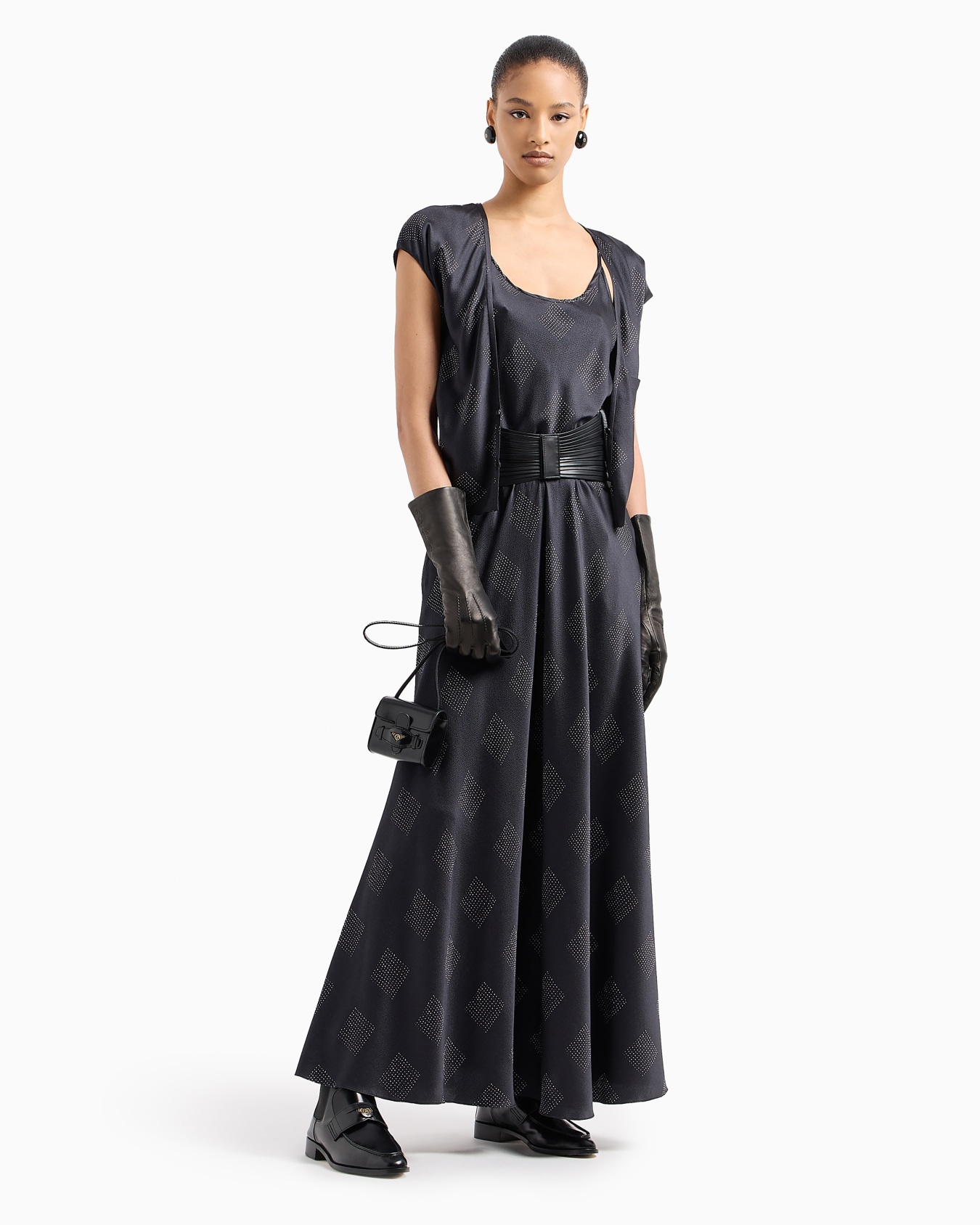 Pantalones acolchados de tejido nacarado Giorgio Armani Neve Diapositiva 4